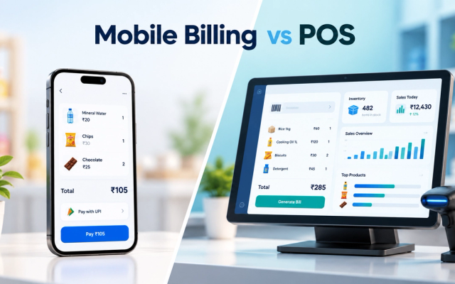 Best Billing App for Small Shops in Ranchi: Mobile Billing vs POS Software