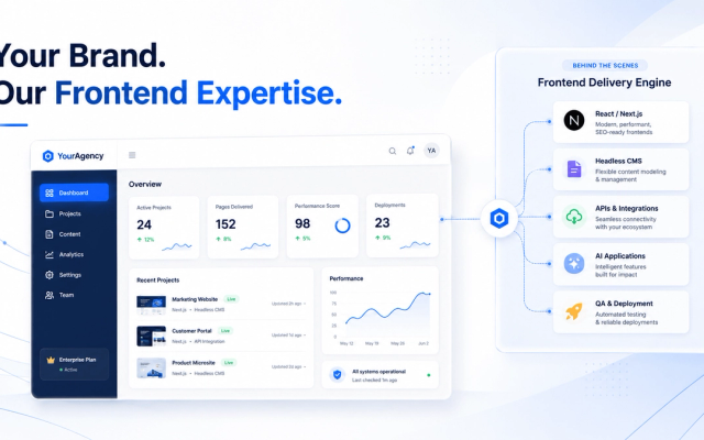White Label React Next.js Development Partner for Agencies