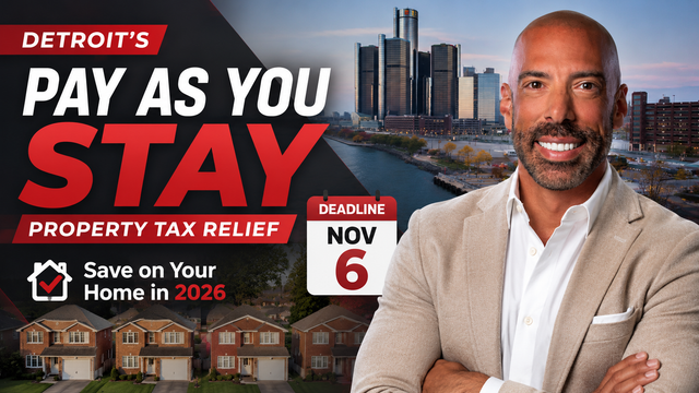 Detroit's Pay As You Stay Program Is Back — How Homeowners Can Get Property Tax Relief Before the November Deadline
