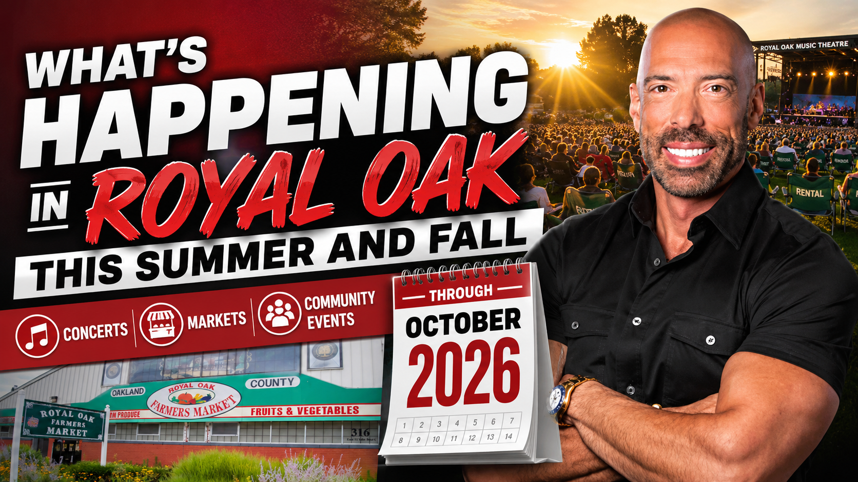 What's Happening in Royal Oak This Summer and Fall: Concerts, Markets, and Community Events Through October 2026