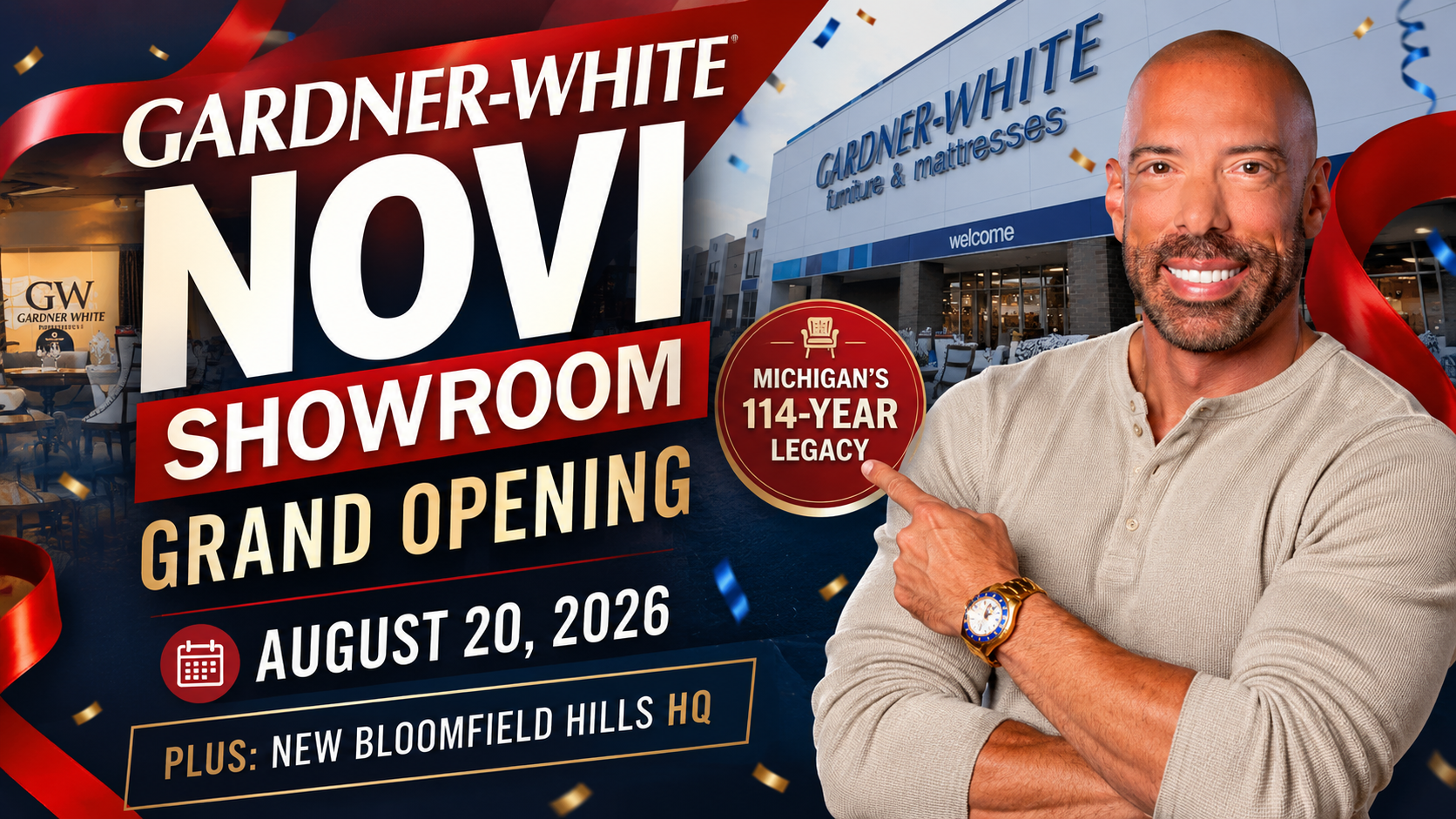Gardner White Is Opening a New Novi Showroom on August 20, 2026 — Plus a Brand-New Bloomfield Hills HQ