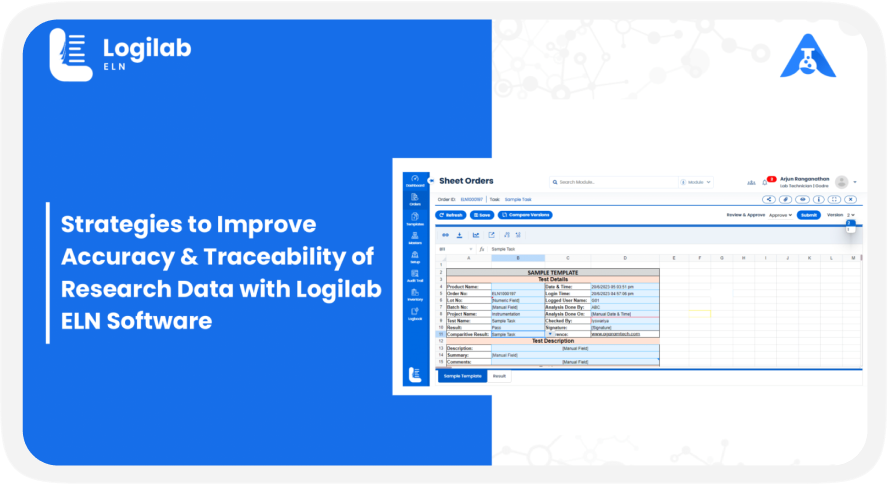 How Logilab ELN can help you Improve the Accuracy & Traceability of your Research Data