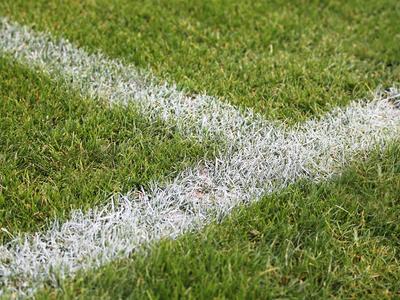 Closeup shot of painted white lines