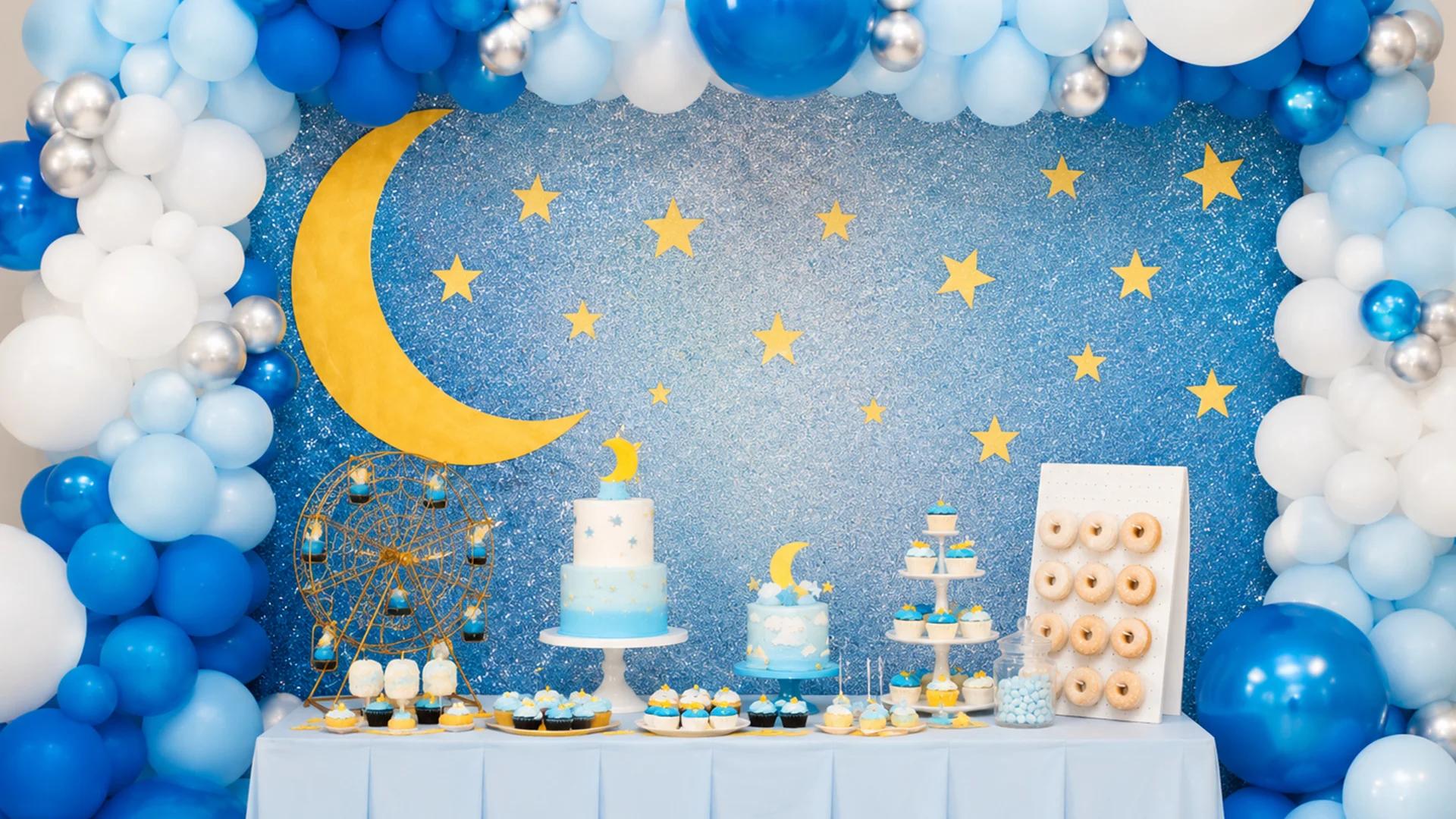 Night sky dessert celebration