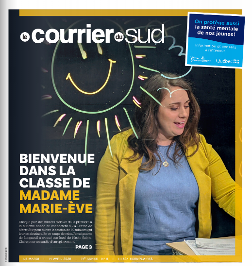 Bienvenue dans la Classe de Madame Marie-ÈveLe Courrier du Sud - 14 avril