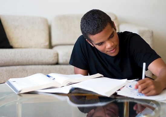 Teen Doing Homework