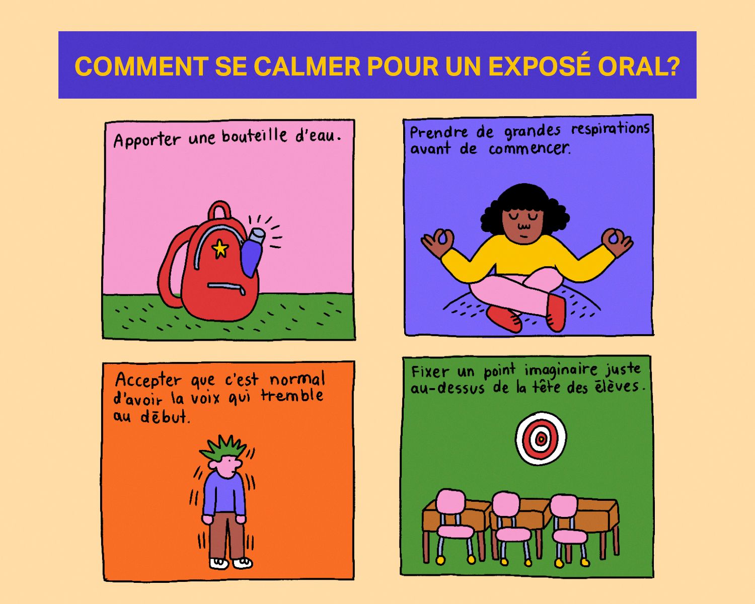 Comment se calmer pour un exposé oral par Felipe Arriagada