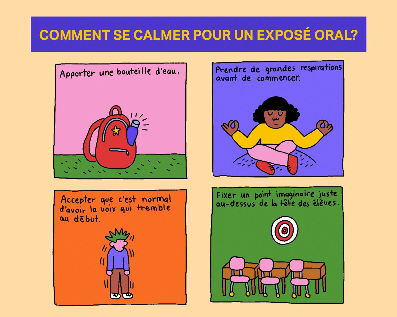 Comment se calmer pour un exposé oral par Felipe Arriagada