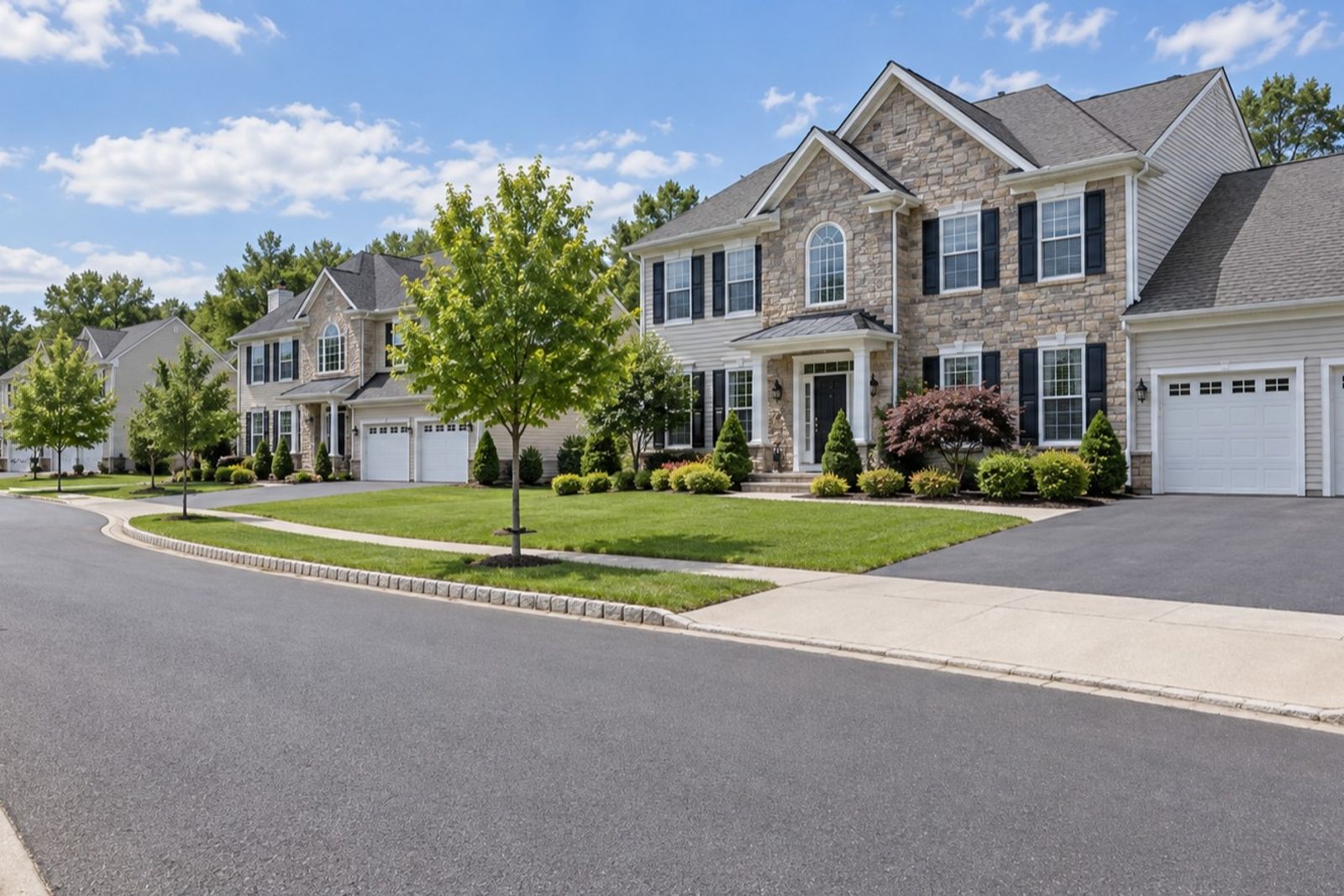 Illustrative image: a suburban street