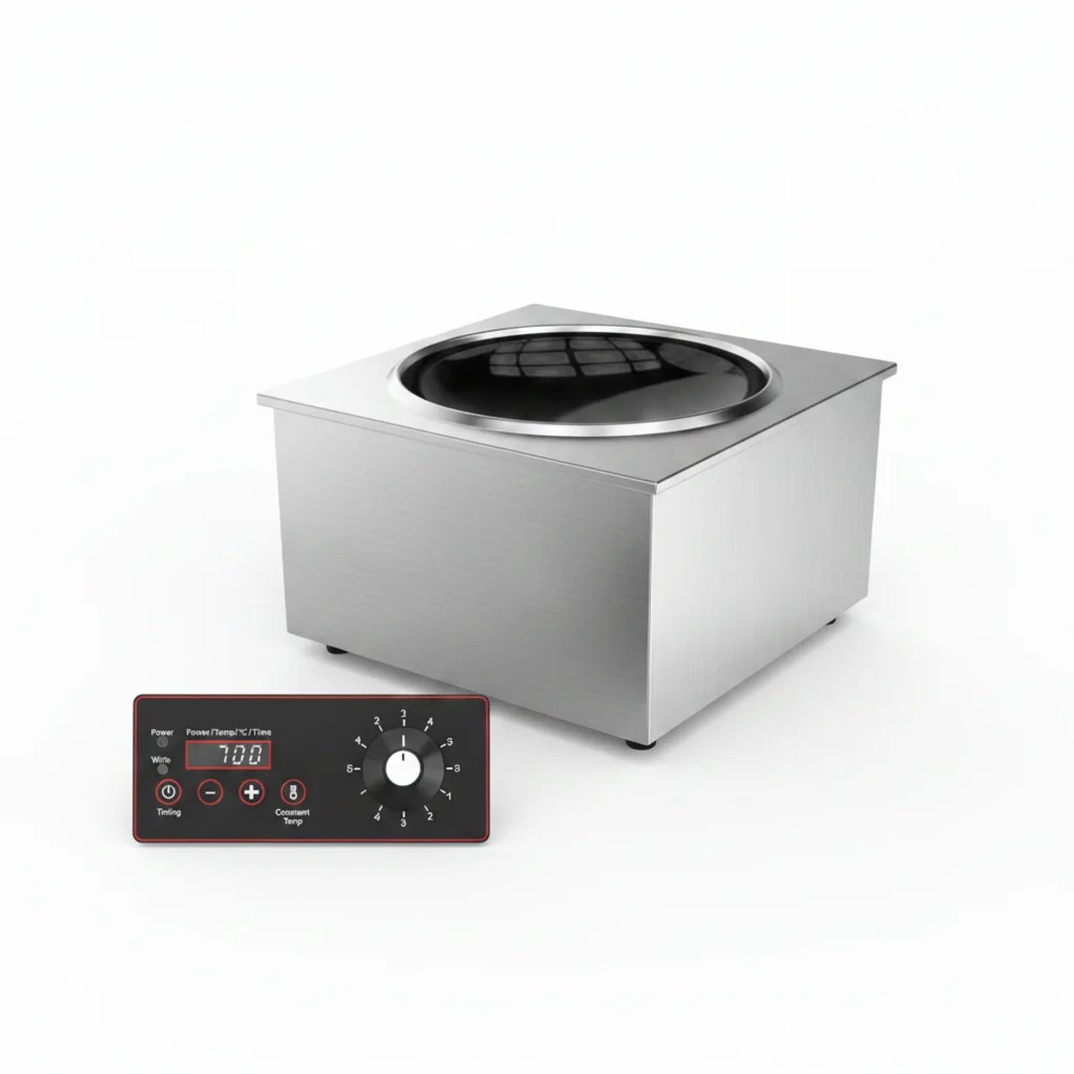 Double Tabletop Induction Built-in Flat & Wok Cooker
