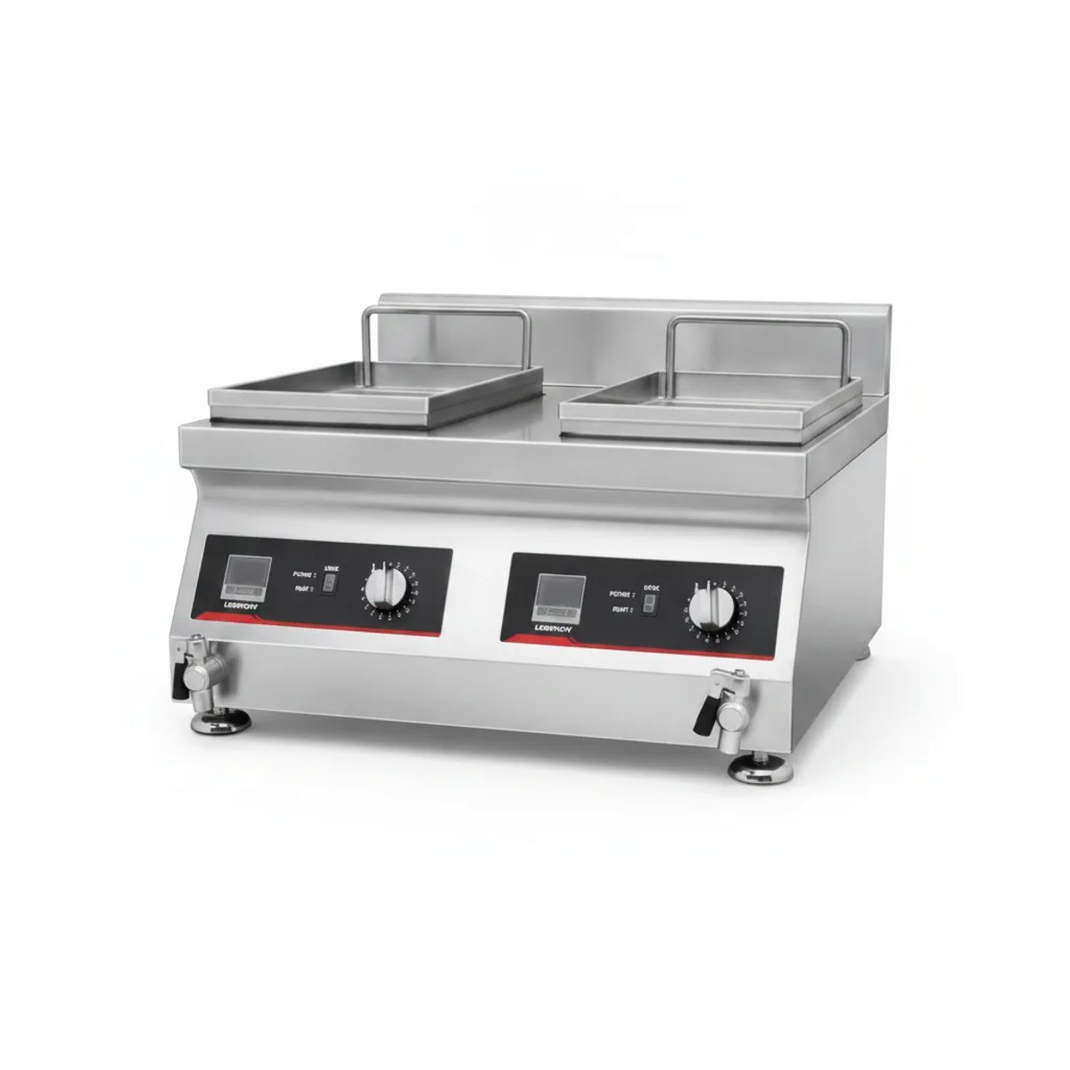 Tabletop Induction Deep Fryer Two Tanks