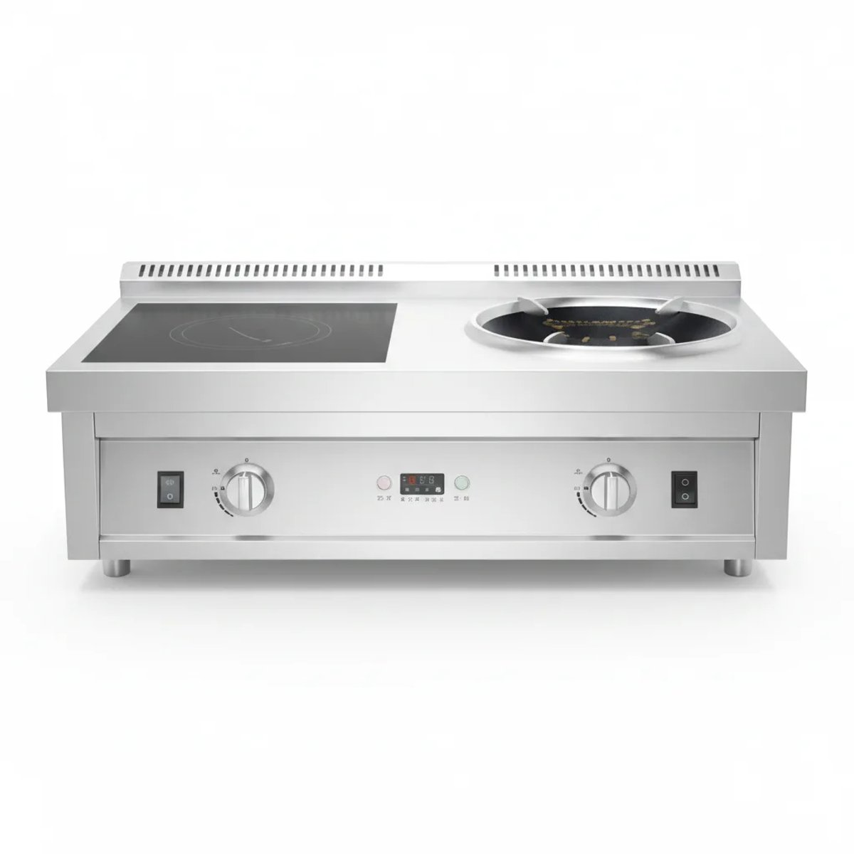 Tabletop Induction Built-in Wok Cooker with SS Frame