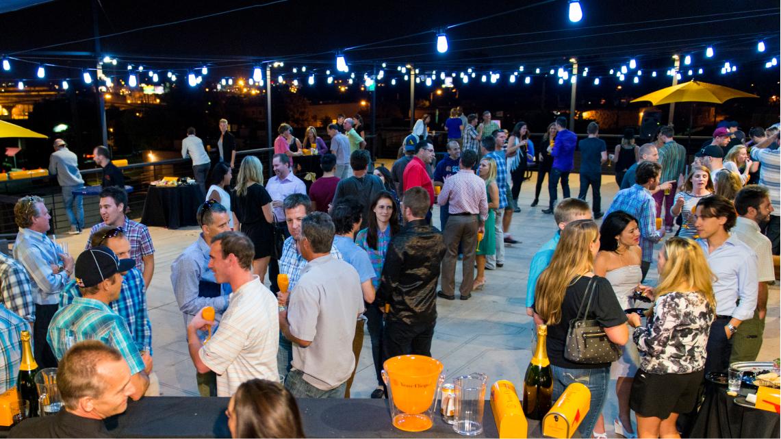 Guests mingling at a CMH event