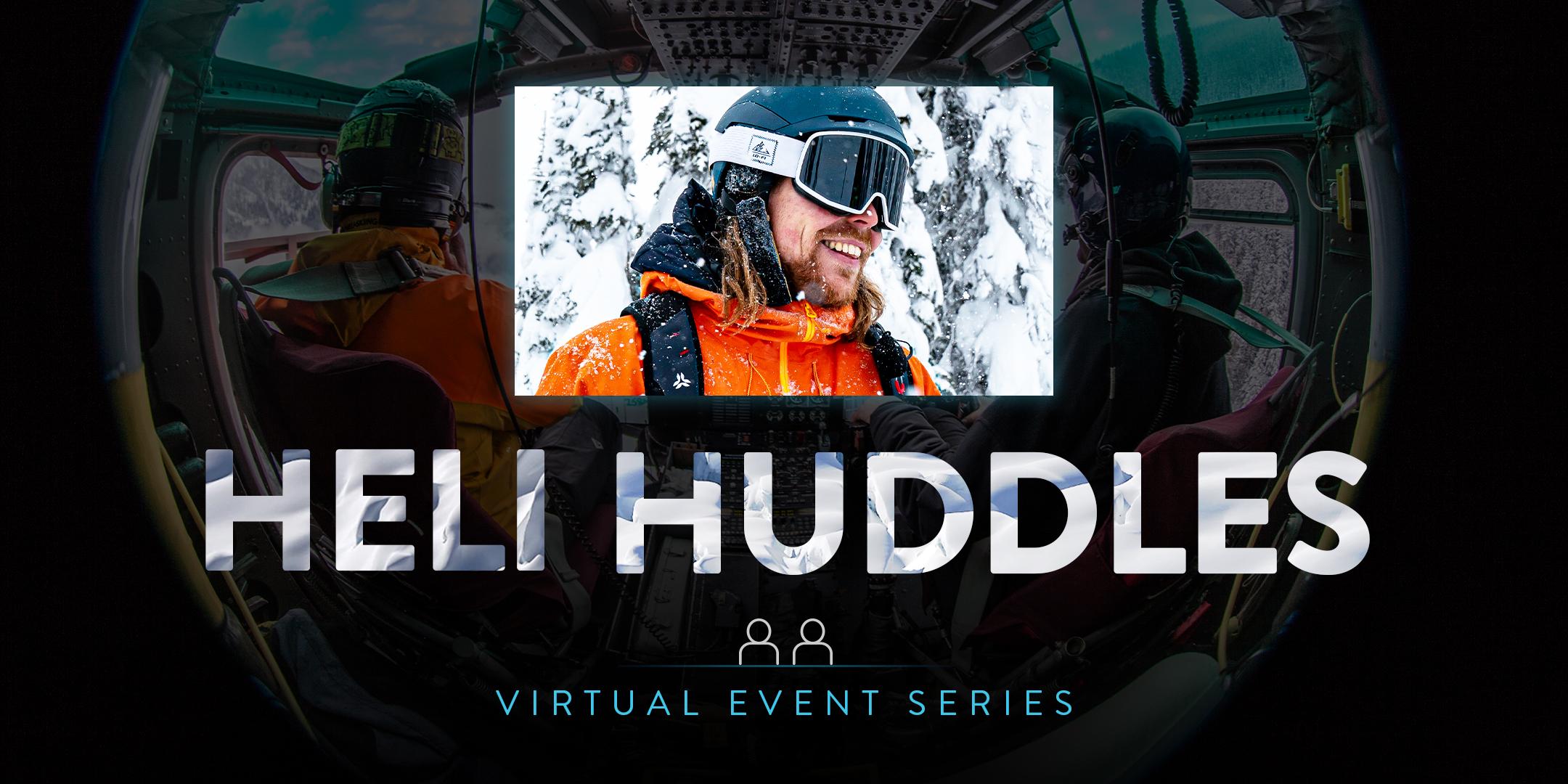 Heli Huddles poster graphic