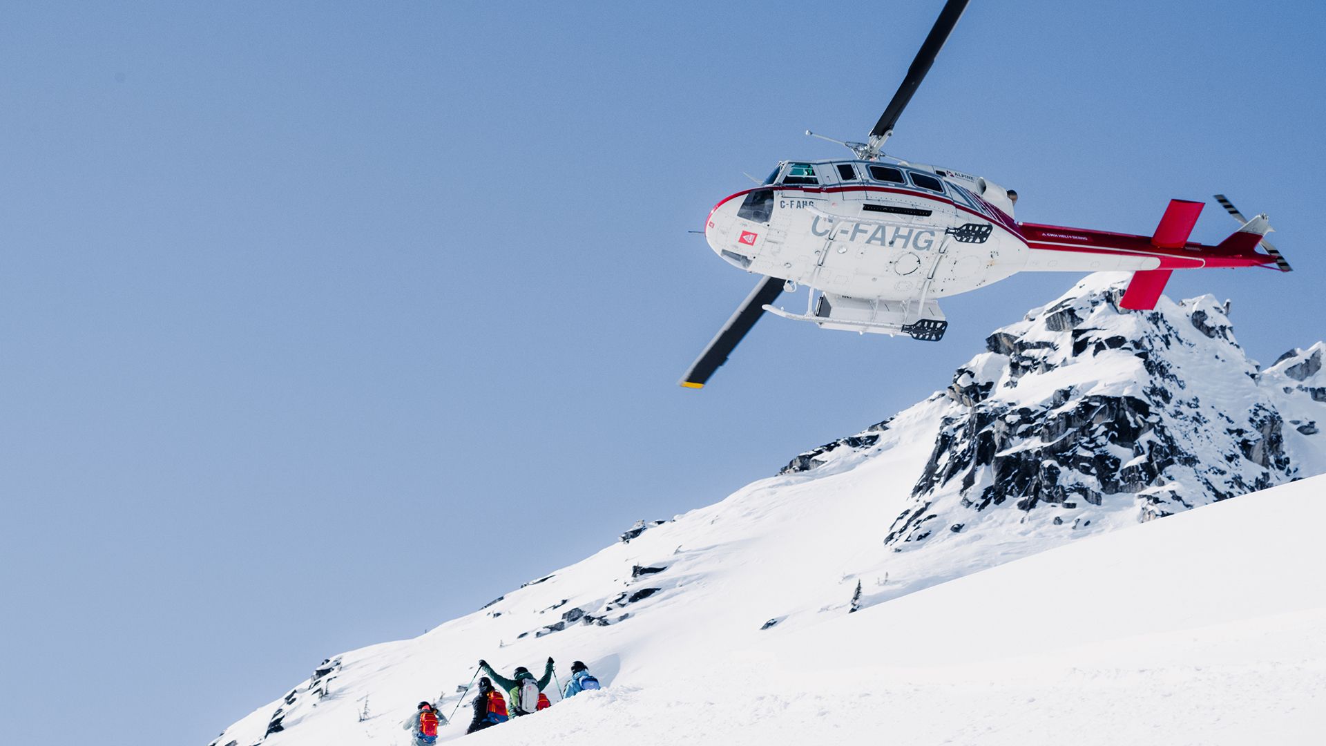 Bell 407 helicopter taking off