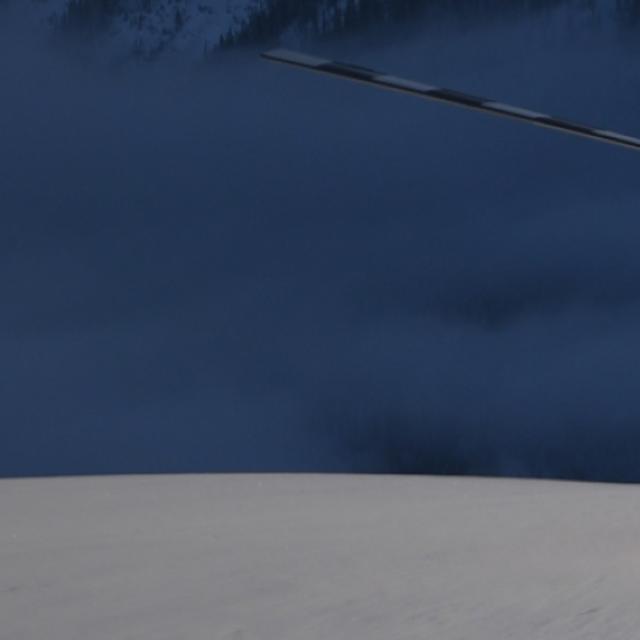 Helicopter on a glacier