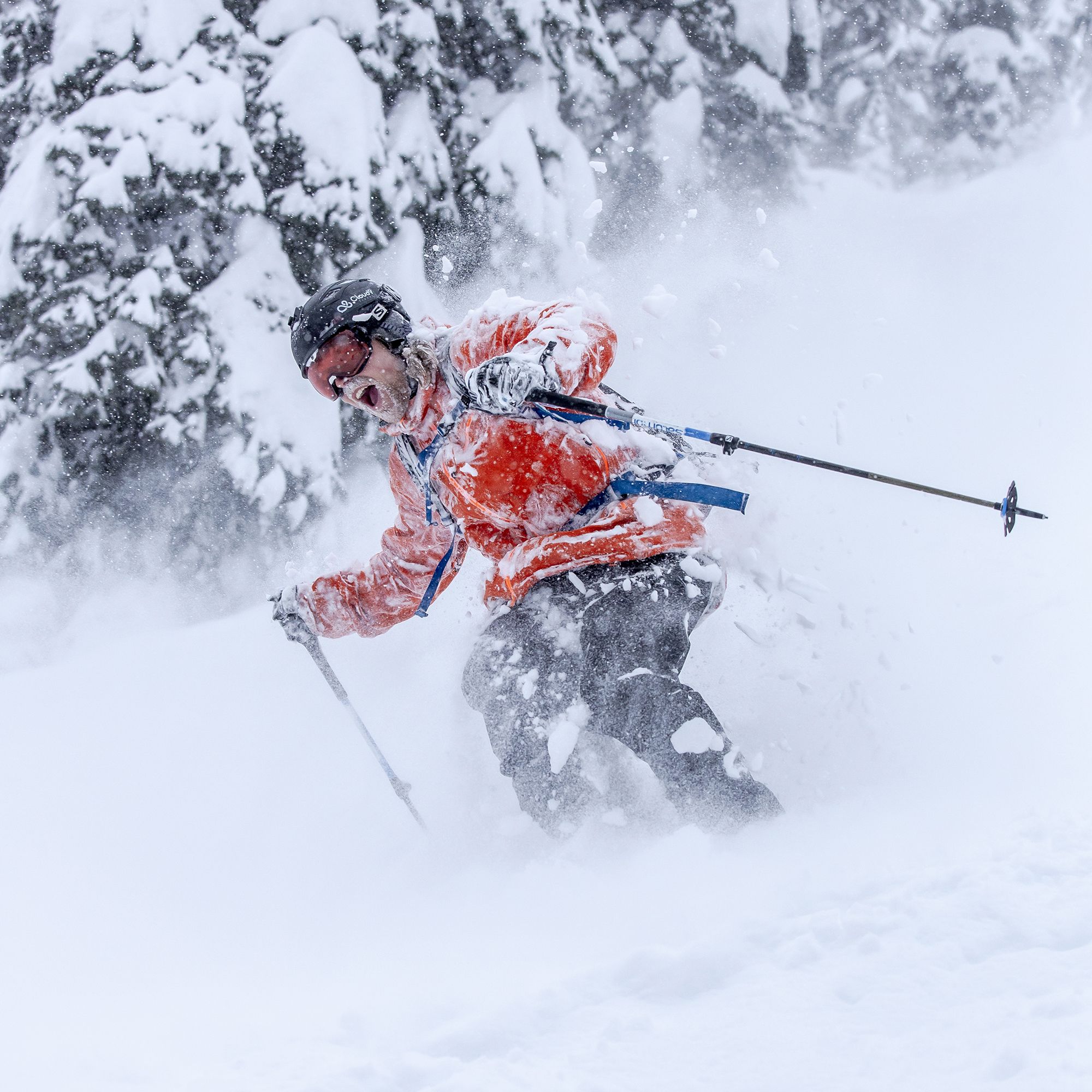 First-time heli-skiers