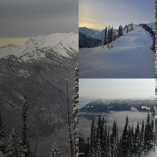 Collage of webcam images, showing recent snowfall in different CMH locations