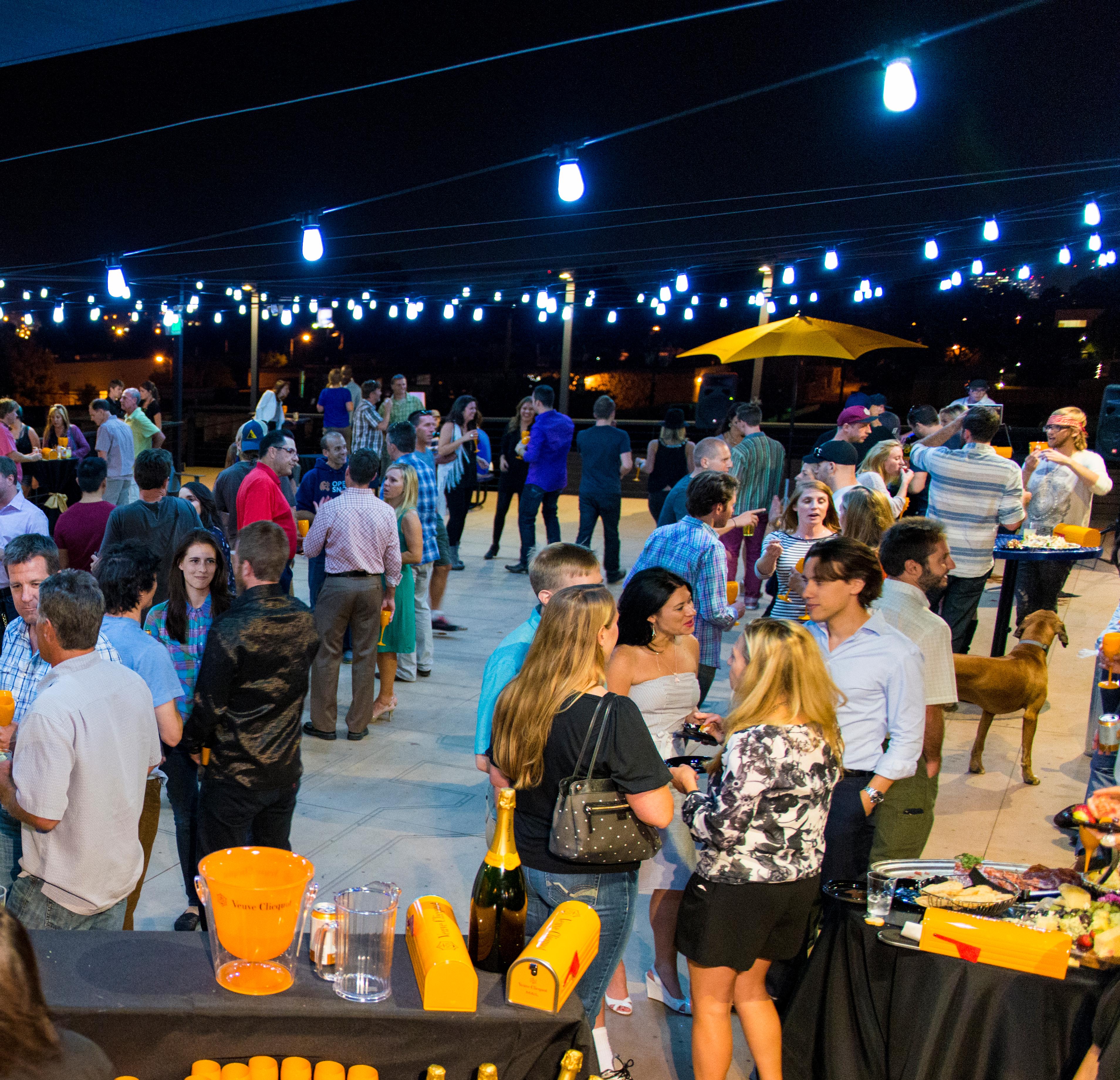 Group of people at an outdoor party