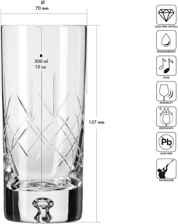 Verre Collins — Krosno Saga 30 cl (x4) — image 2
