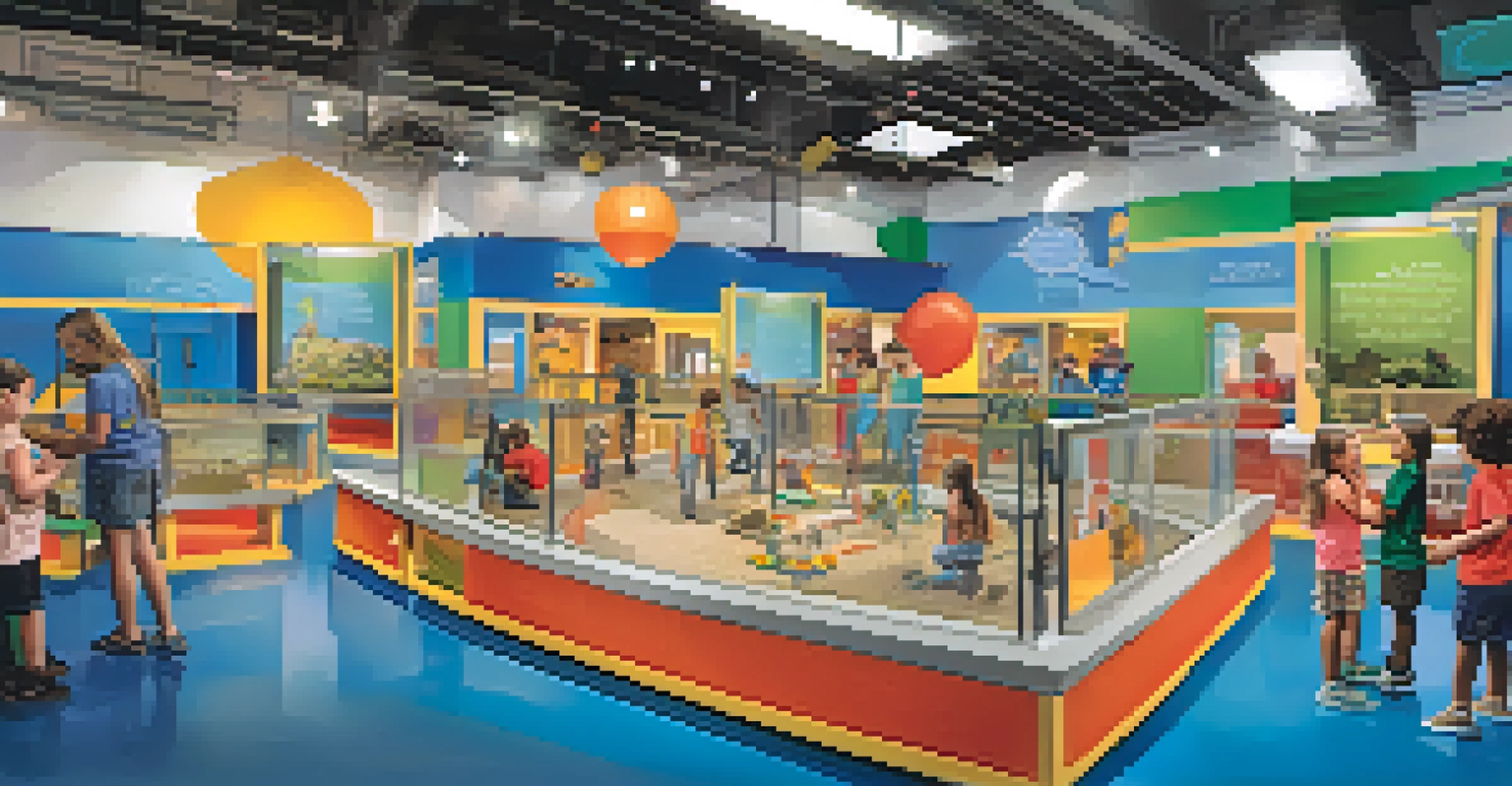 Children exploring interactive exhibits at the Nashville Children's Museum, engaging in hands-on learning activities.
