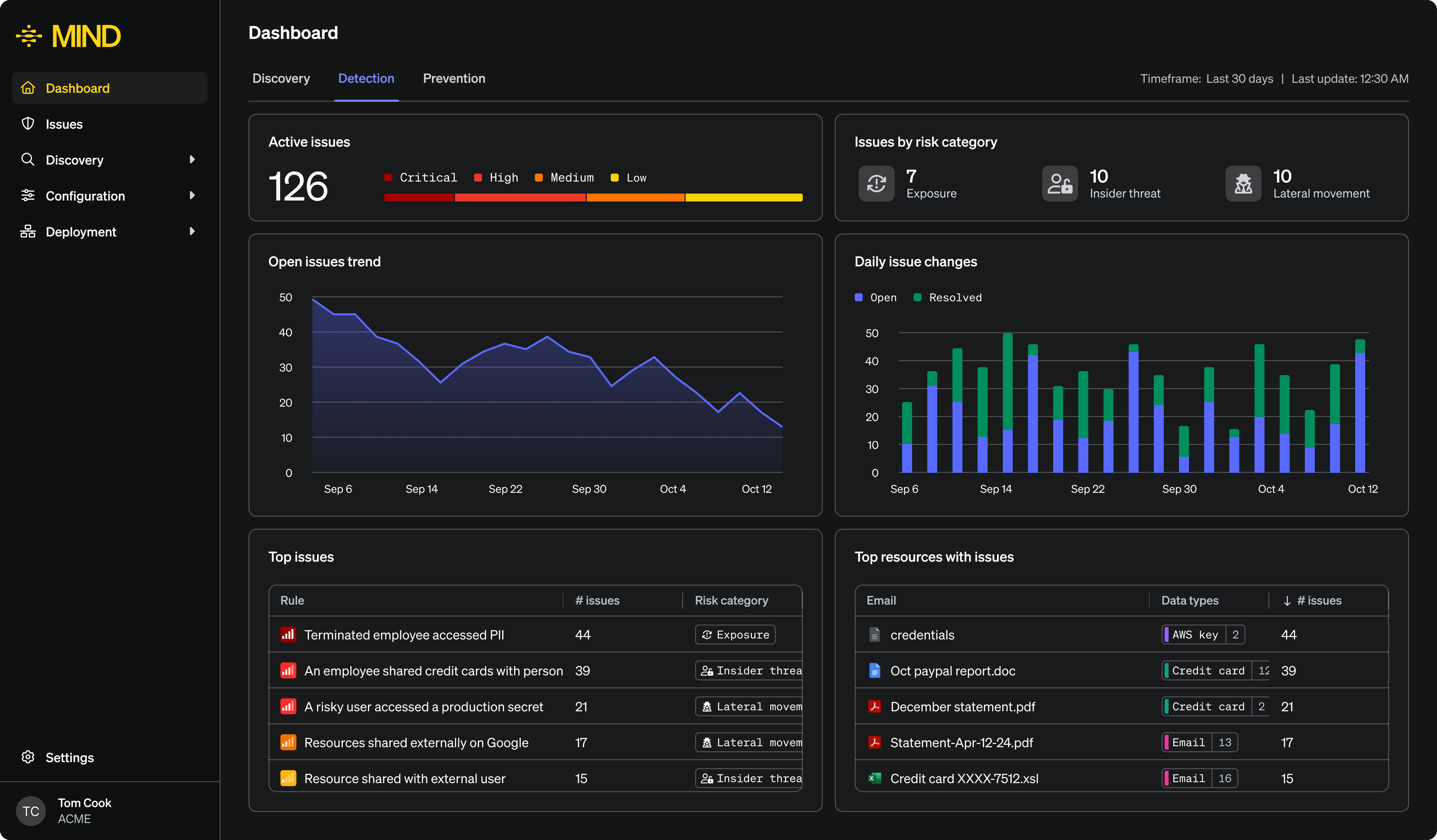 Exposure dashboard dark mode