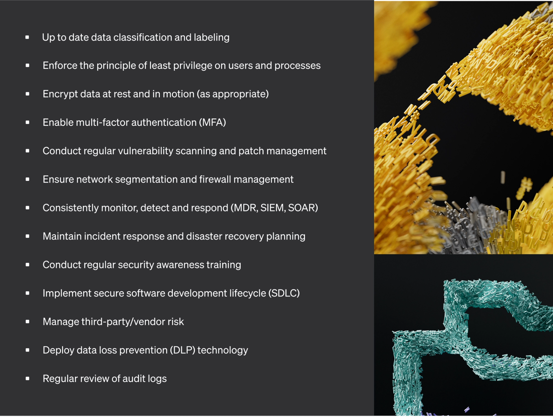 Controls and control objectives