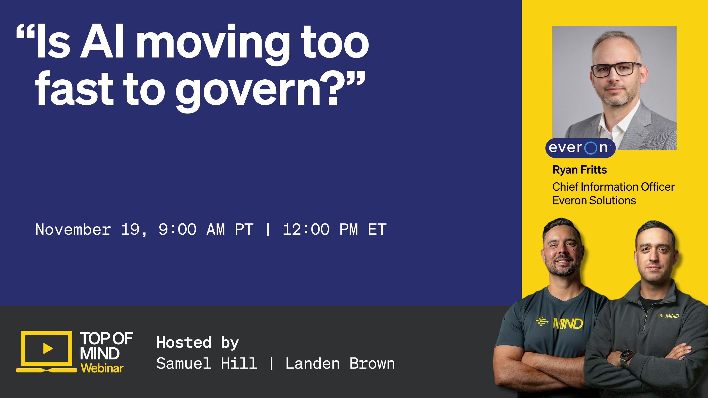 WEBINAR: Is AI moving too fast to govern?