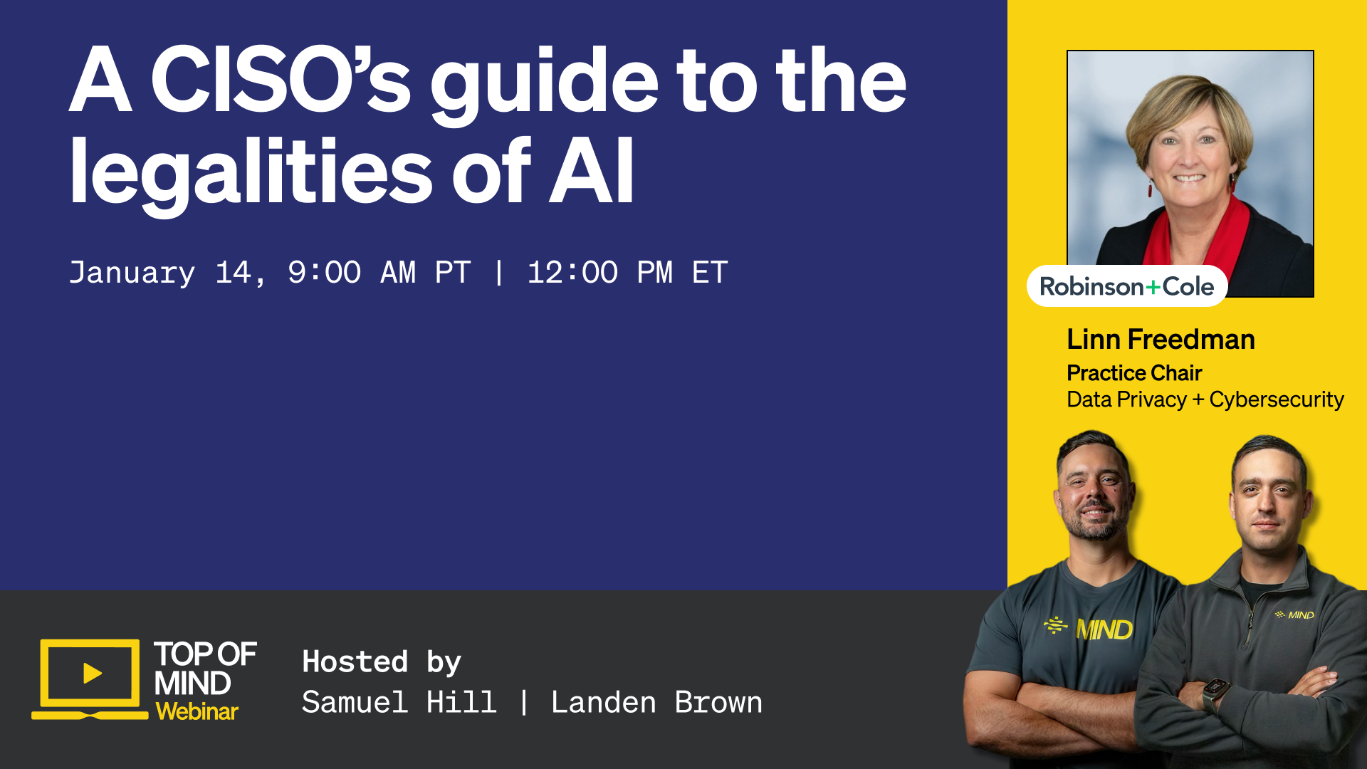 Webinar about how CISOs can approach the legal implications of AI adoption