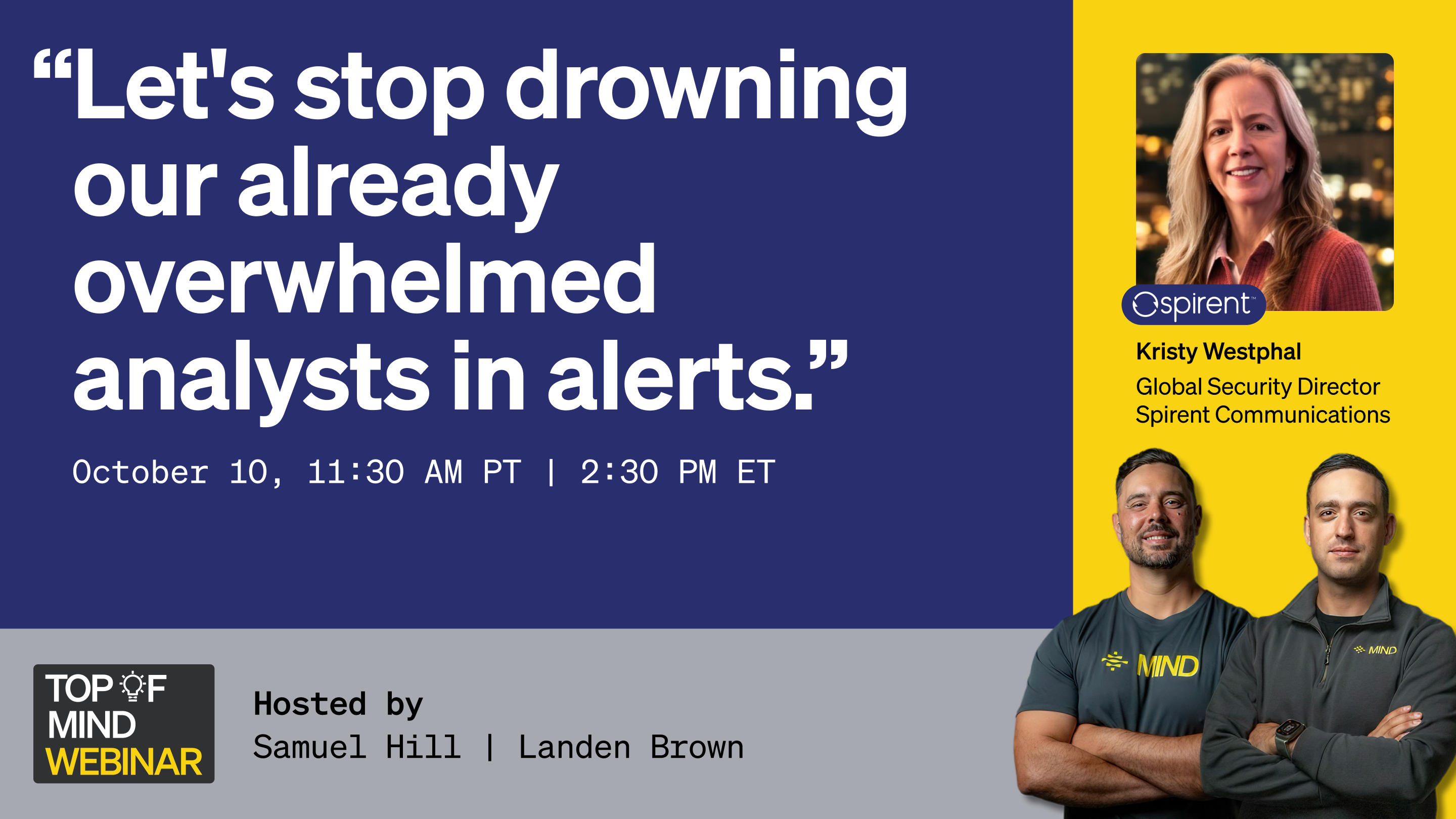 Let's stop drowning our already overwhelmed analysts in alerts