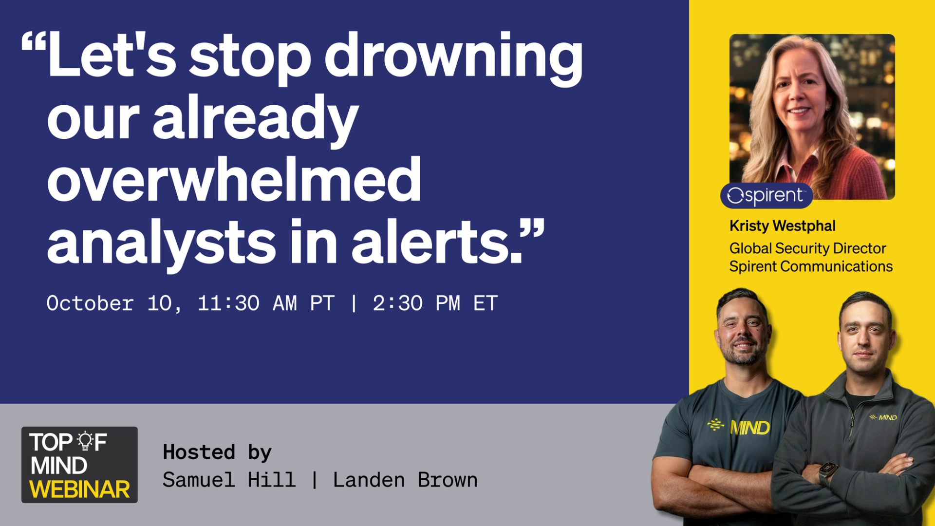 Let's stop drowning our already overwhelmed analysts in alerts