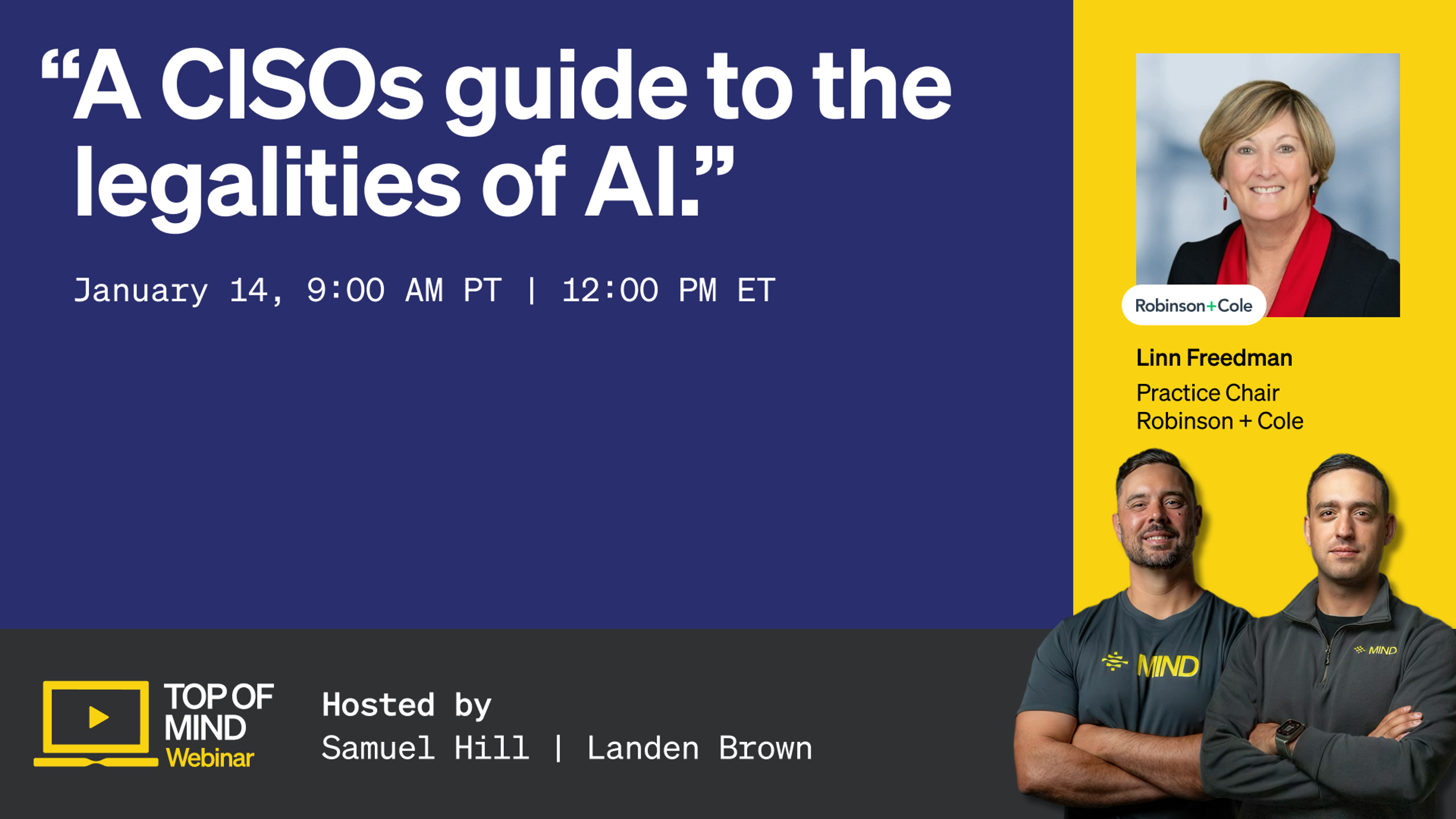 Webinar about how CISOs can approach the legal implications of AI adoption
