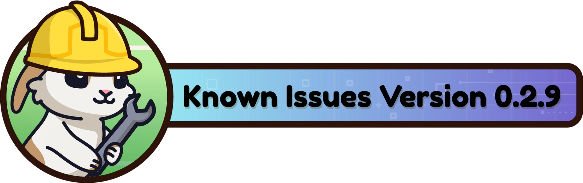 Known Issues Version 0.2.9