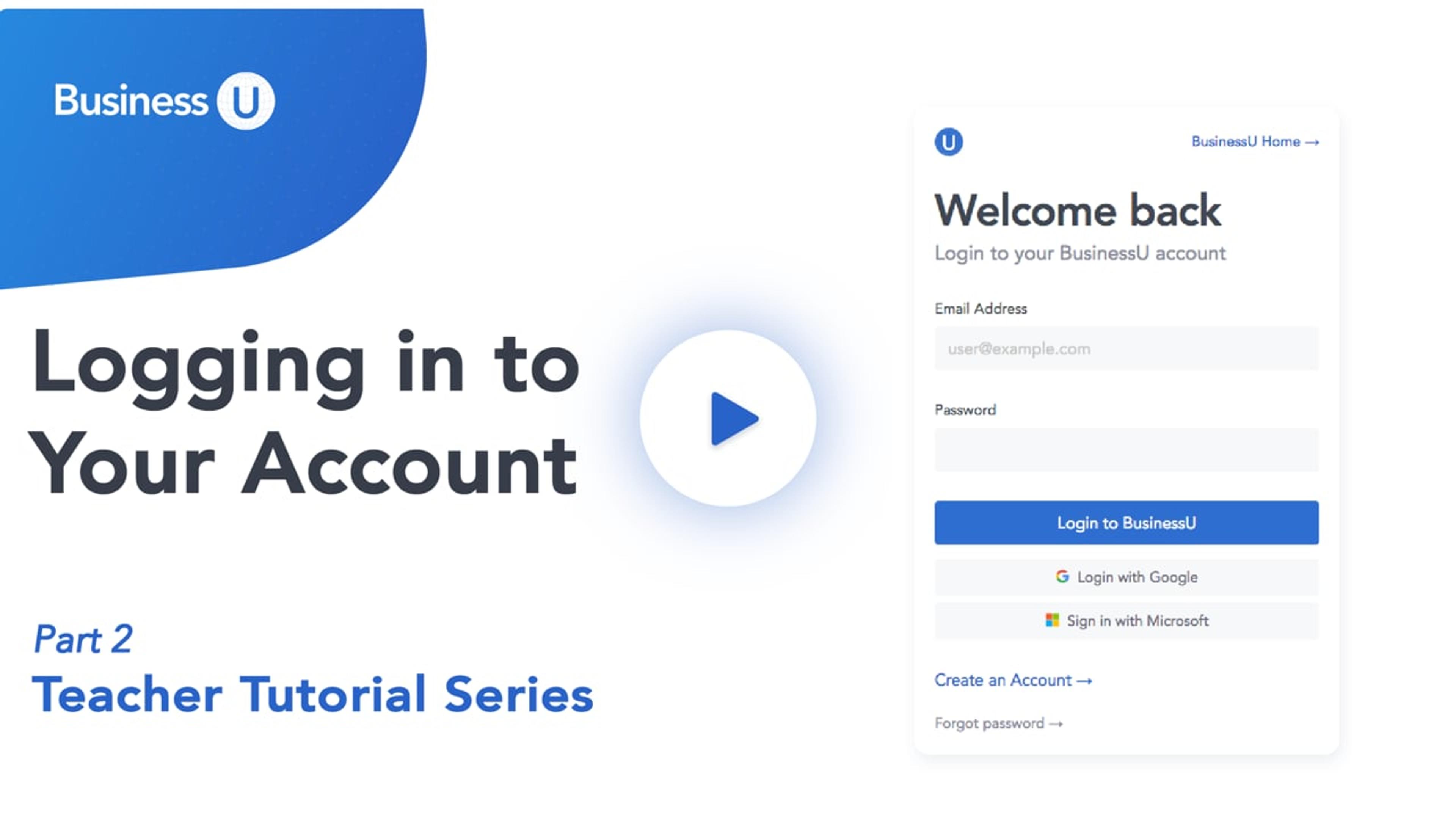Thumbnail for Logging in to your Account