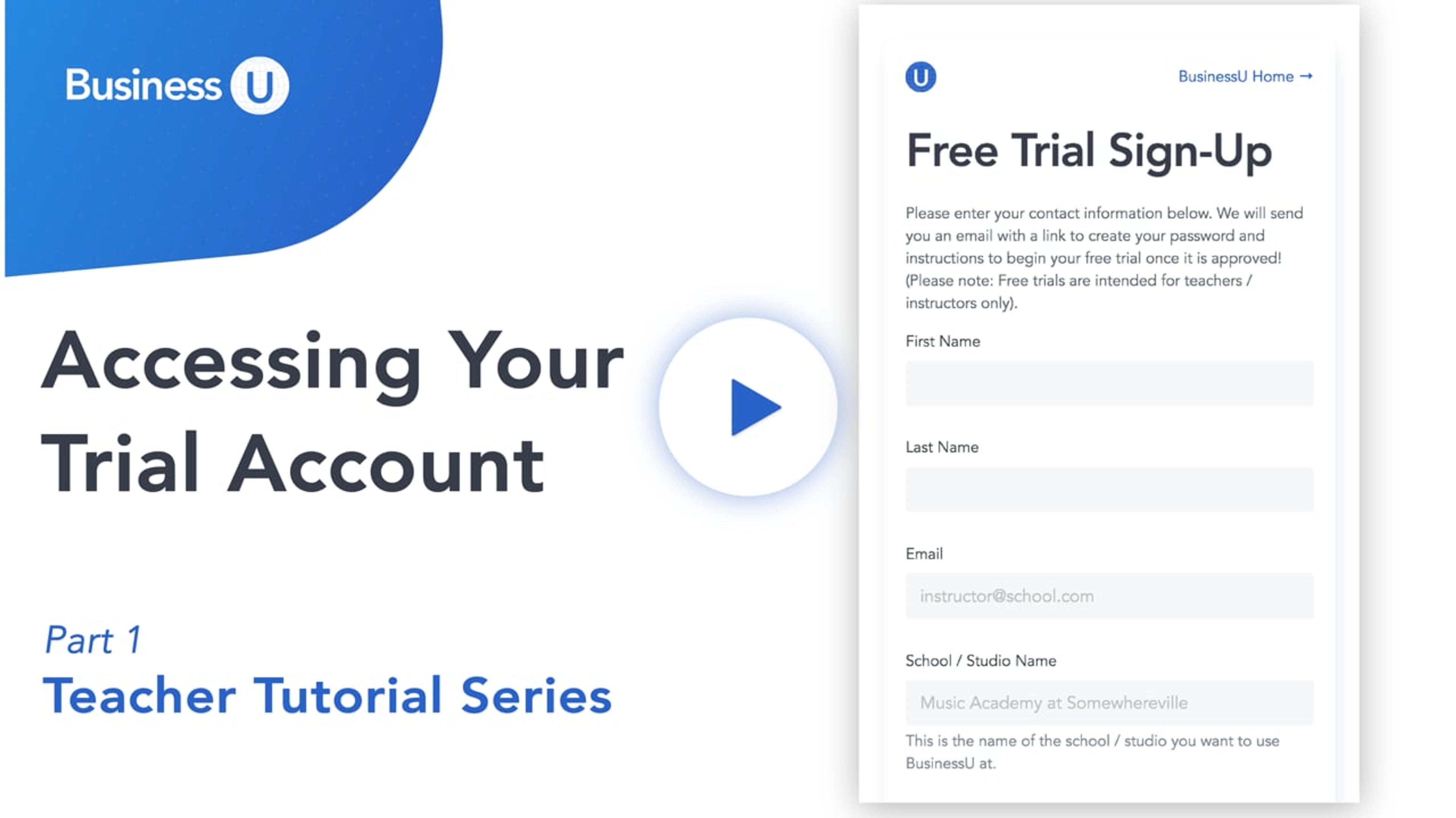 Thumbnail for Accessing your Trial
