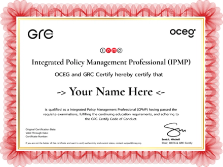 Integrated Policy Management Professional (IPMP™) - OCEG