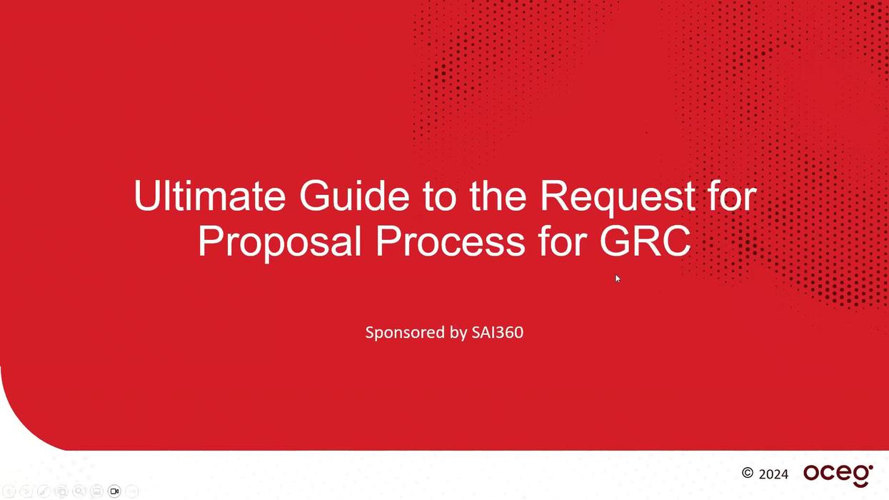 Grc Software Proposal Example Ultimate Guide to the Request for Proposal Process for GRC Recording - OCEG