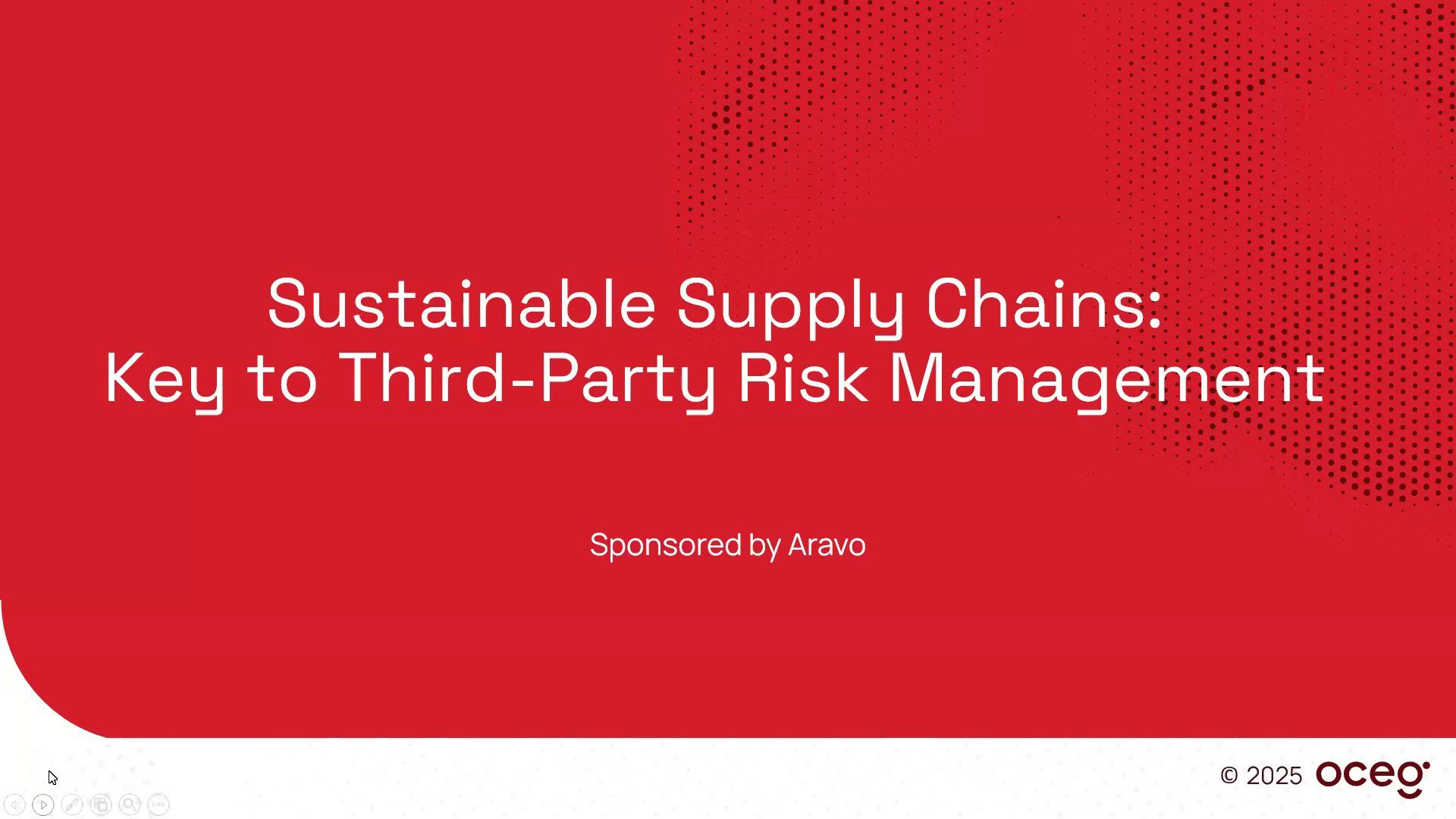 Sustainable Supply Chains: Key to Third-Party Risk Management Recording ...
