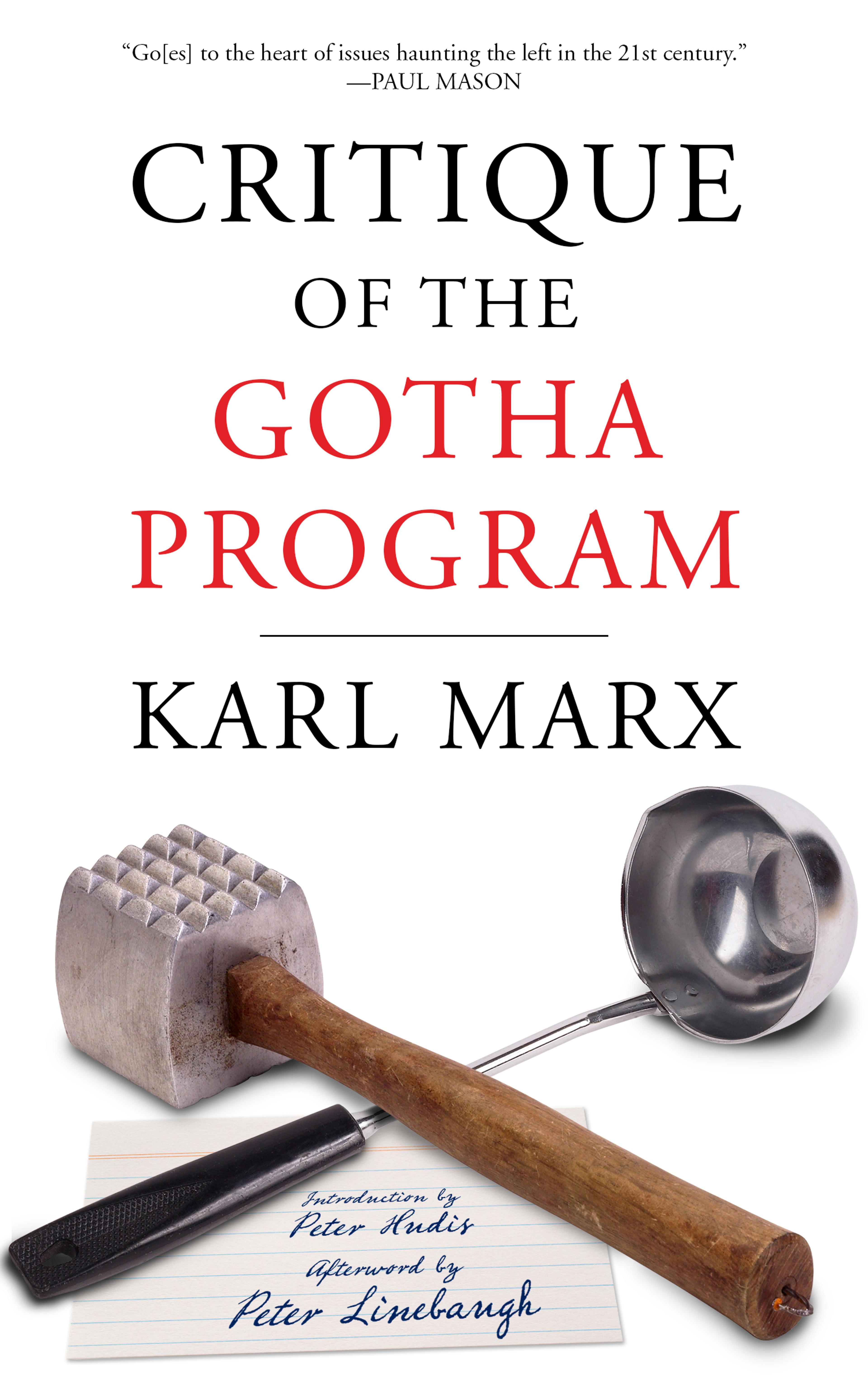 Cover of book titled Critique of the Gotha Program