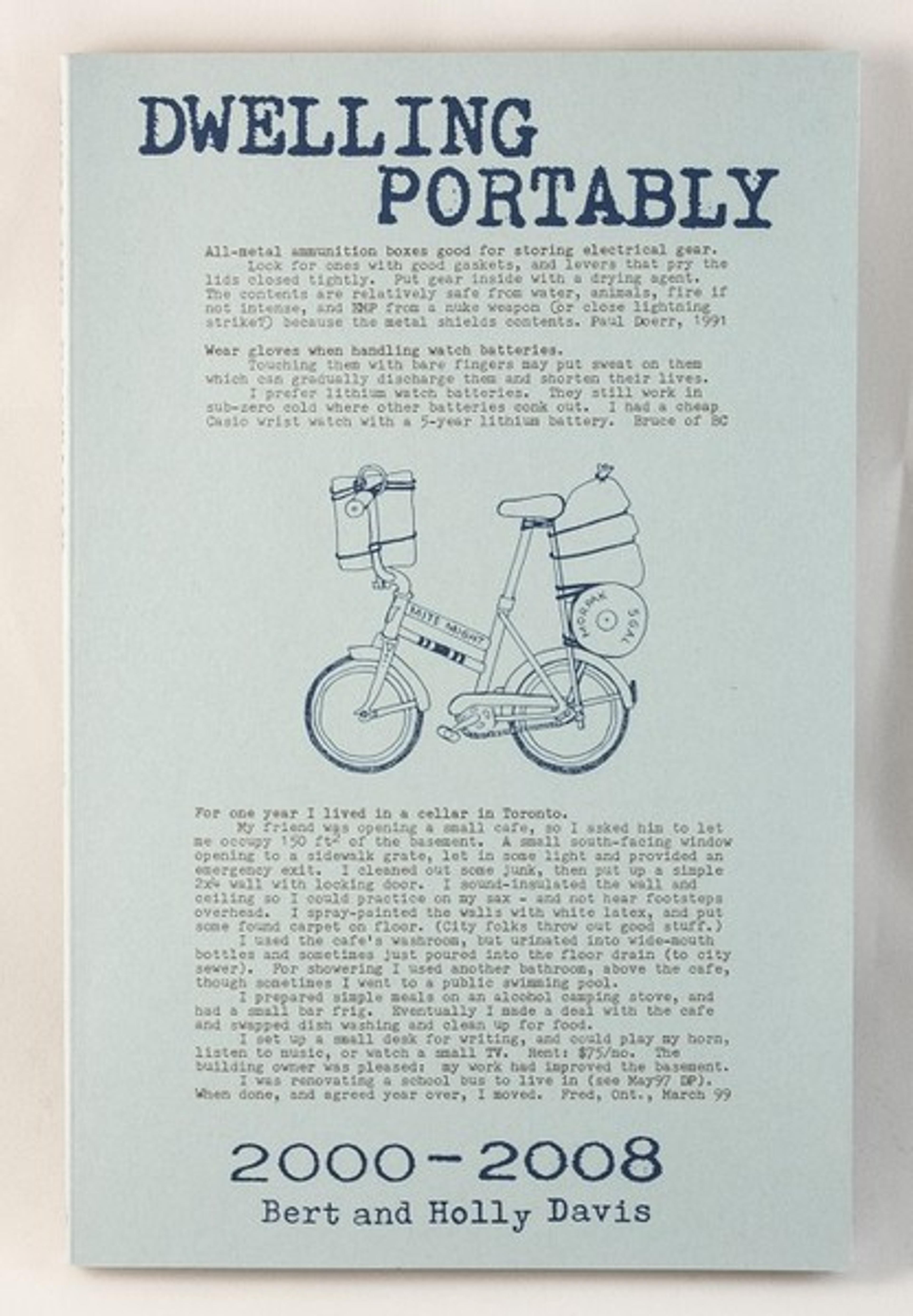 Cover of book titled Dwelling Portably: 2000-2008