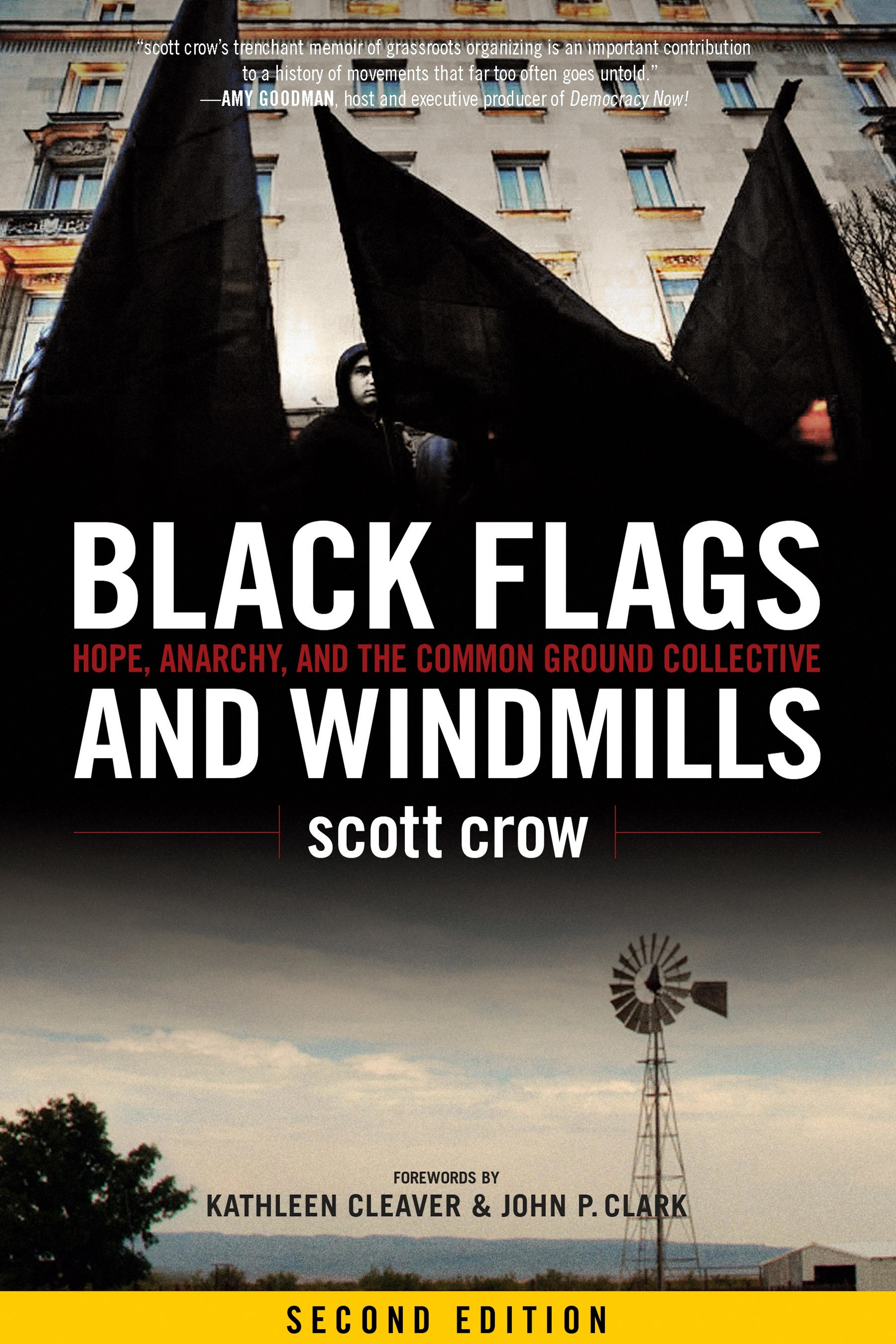 Cover of book titled Black Flags and Windmills: Hope, Anarchy, and the Common Ground Collective