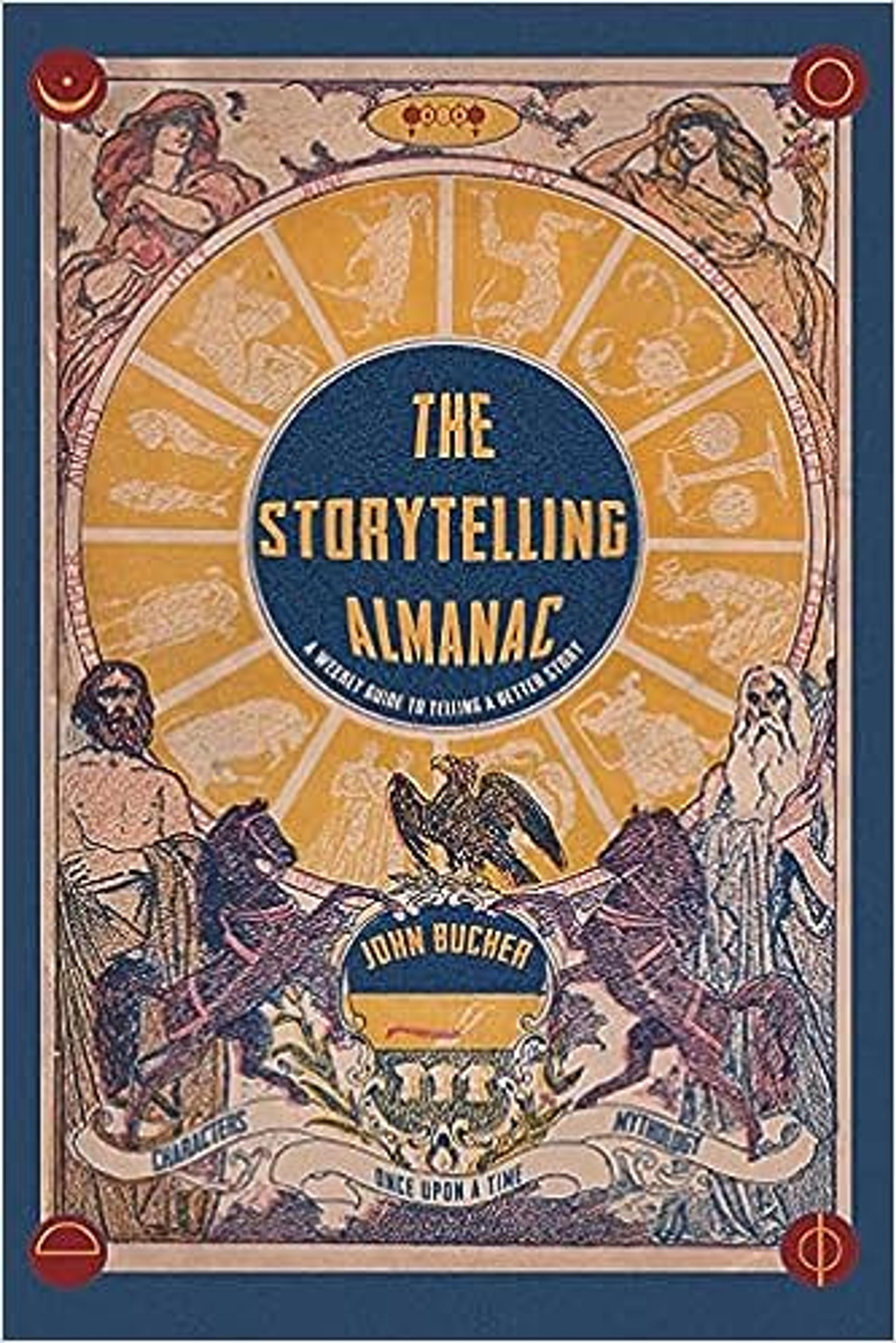 Cover of book titled The Storytelling Almanac: A Weekly Guide To Telling A Better Story 