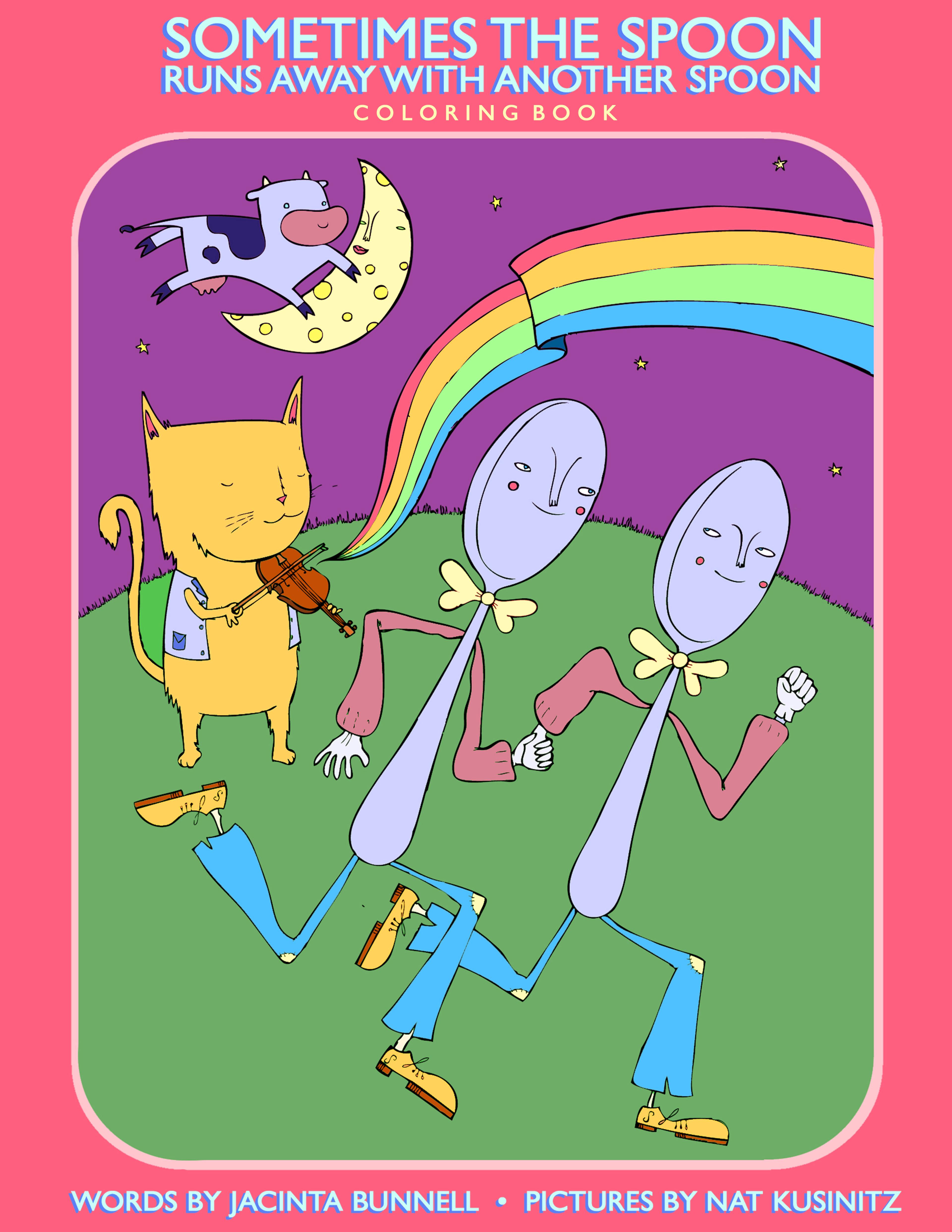 Cover of book titled Sometimes the Spoon Runs Away with Another Spoon Coloring Book