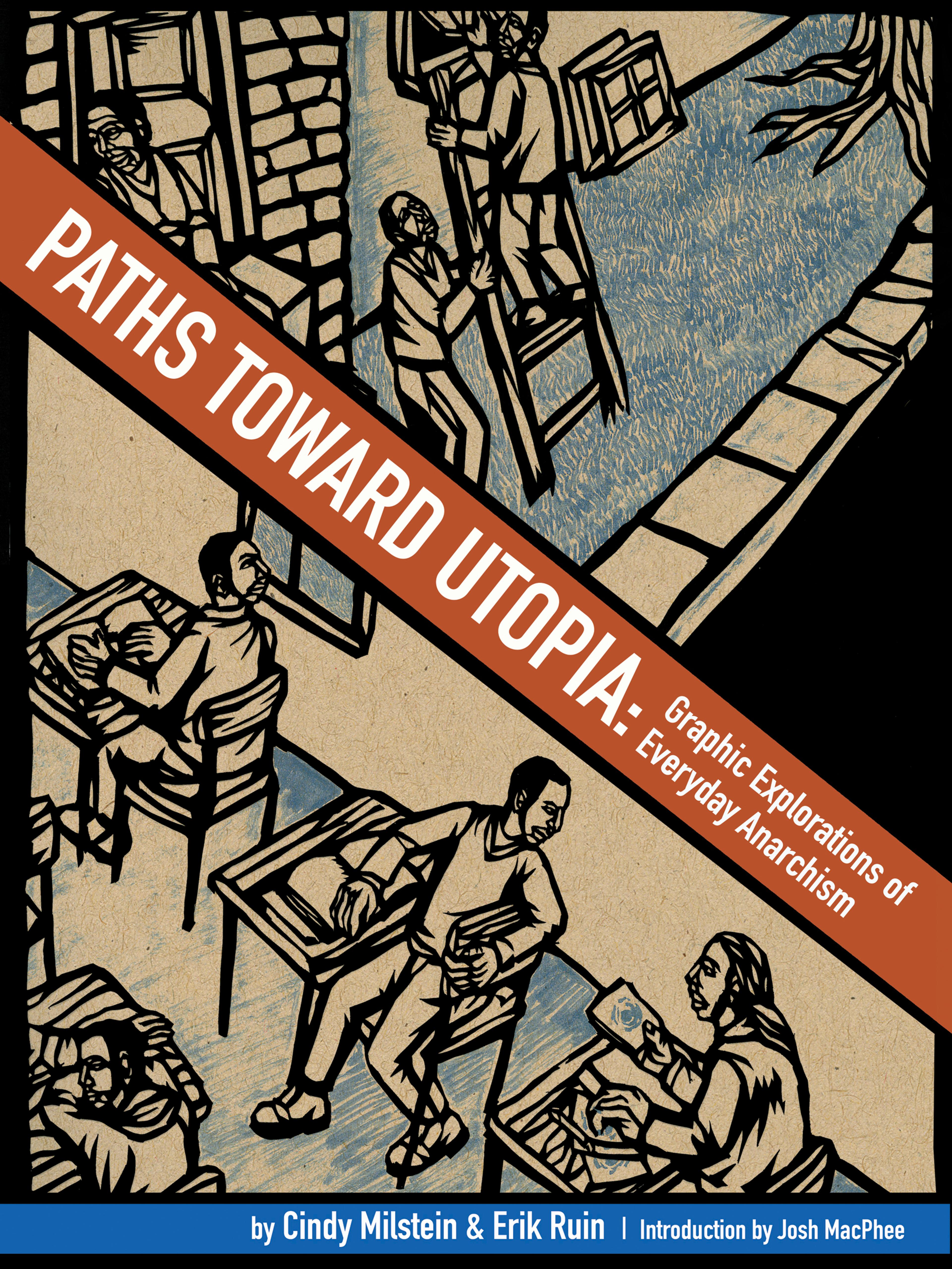 Cover of book titled Paths toward Utopia: Graphic Explorations of Everyday Anarchism