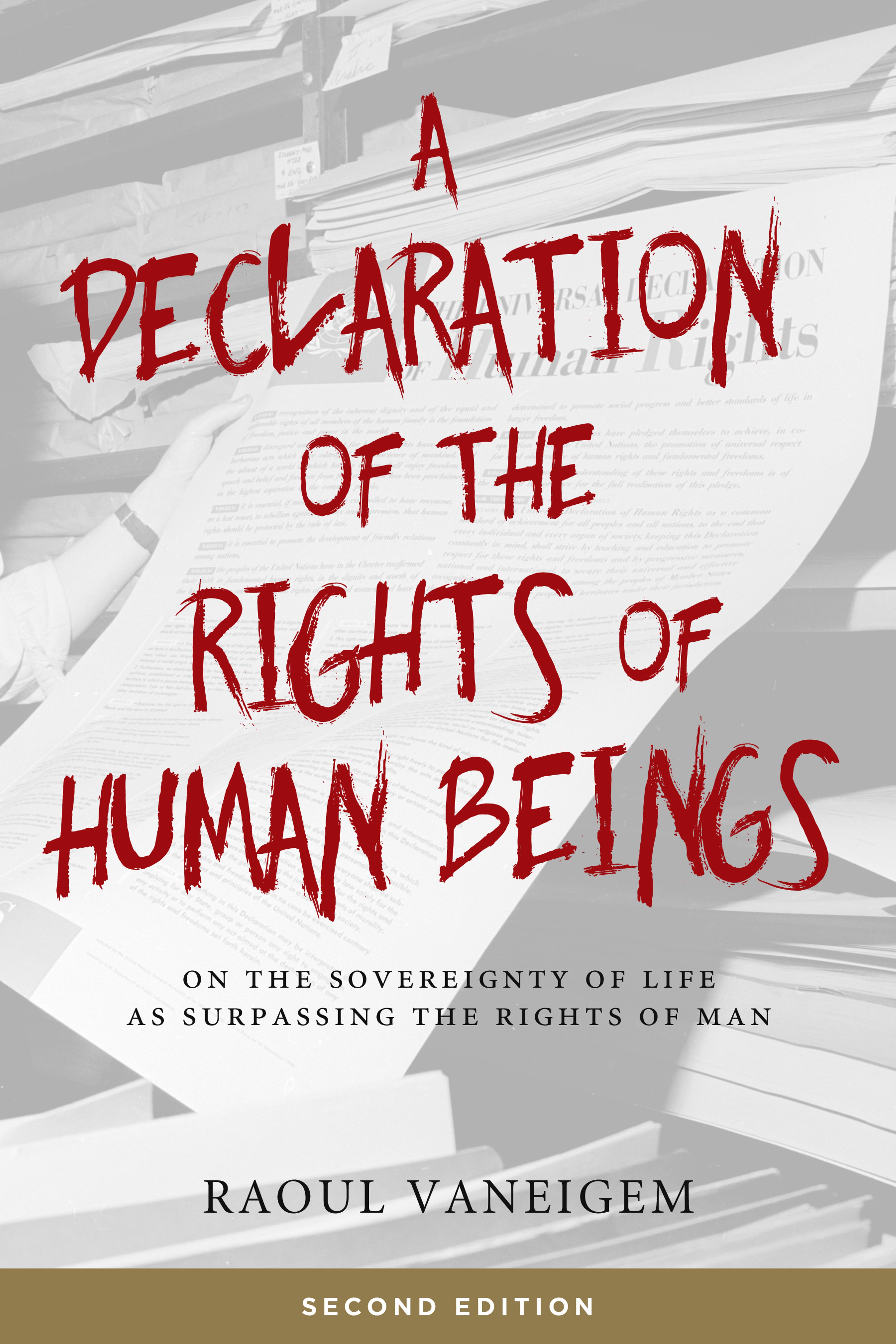 Cover of book titled Declaration of the Rights of Human Beings: On the Sovereignty of Life as Surpassing the Rights of Man