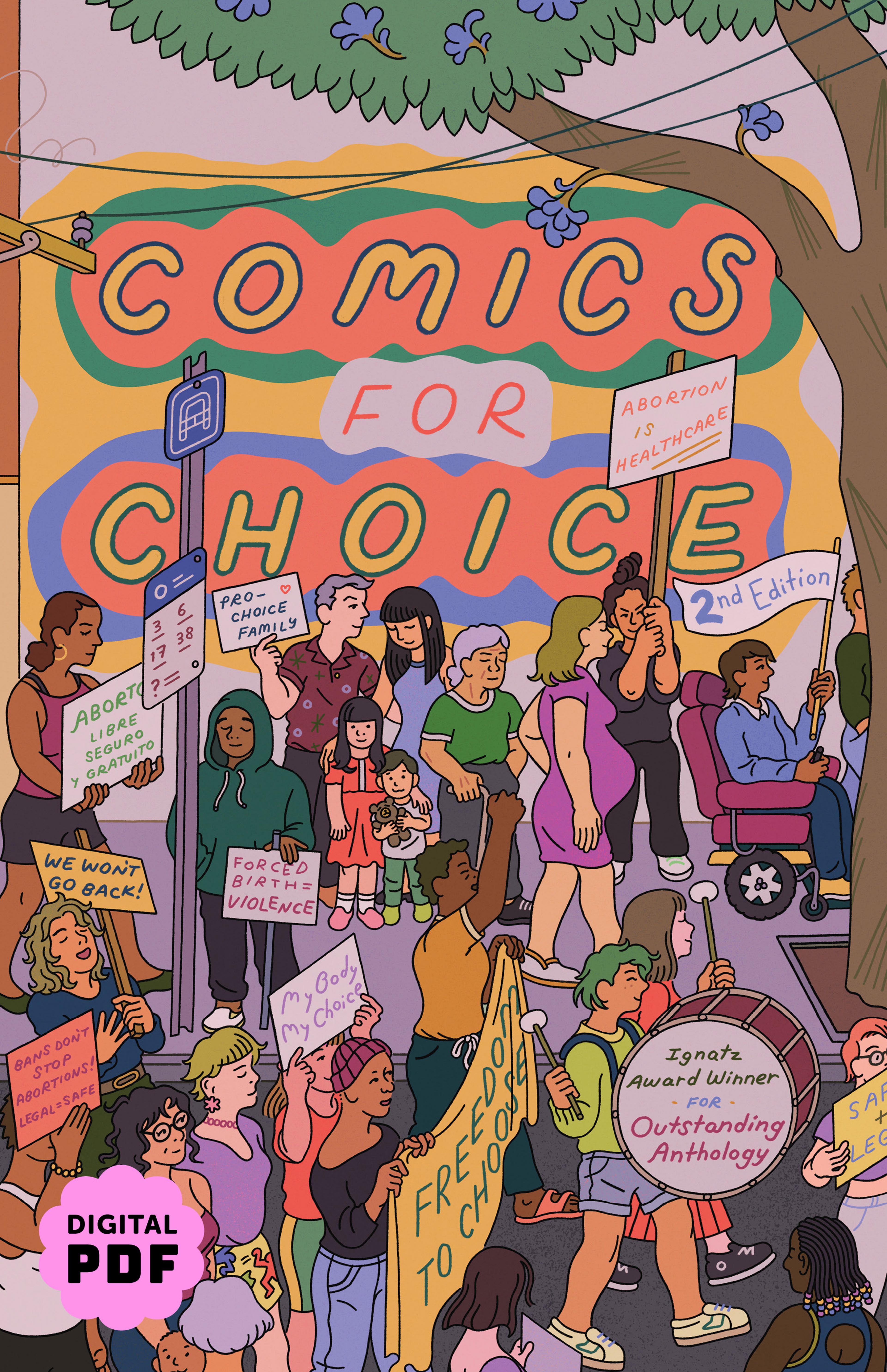 Cover of book titled Comics for Choice: Illustrated Abortion Stories, History and Politics, 2nd Edition