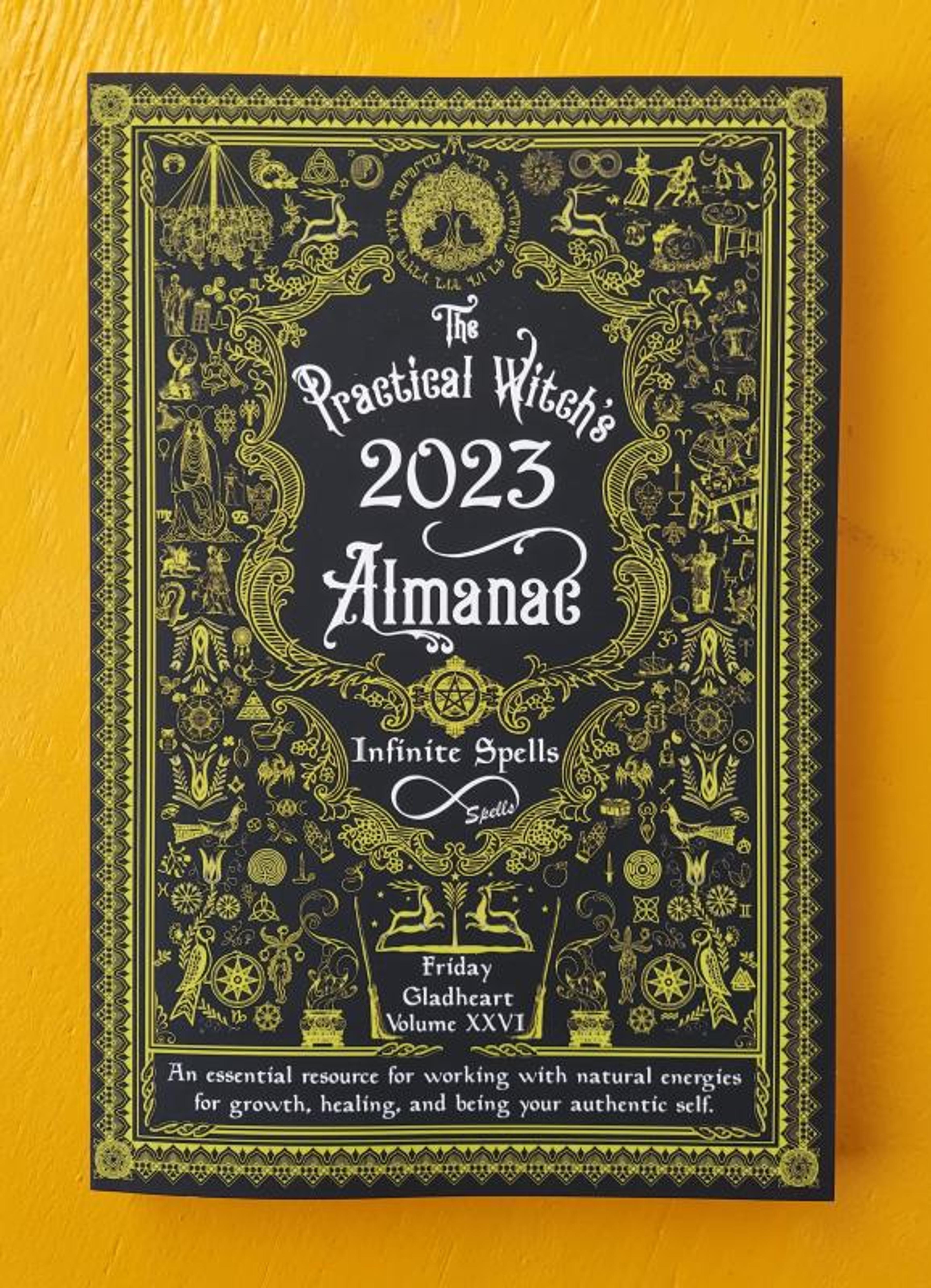 Cover of book titled The Practical Witch's Almanac 2023: Infinite Spells