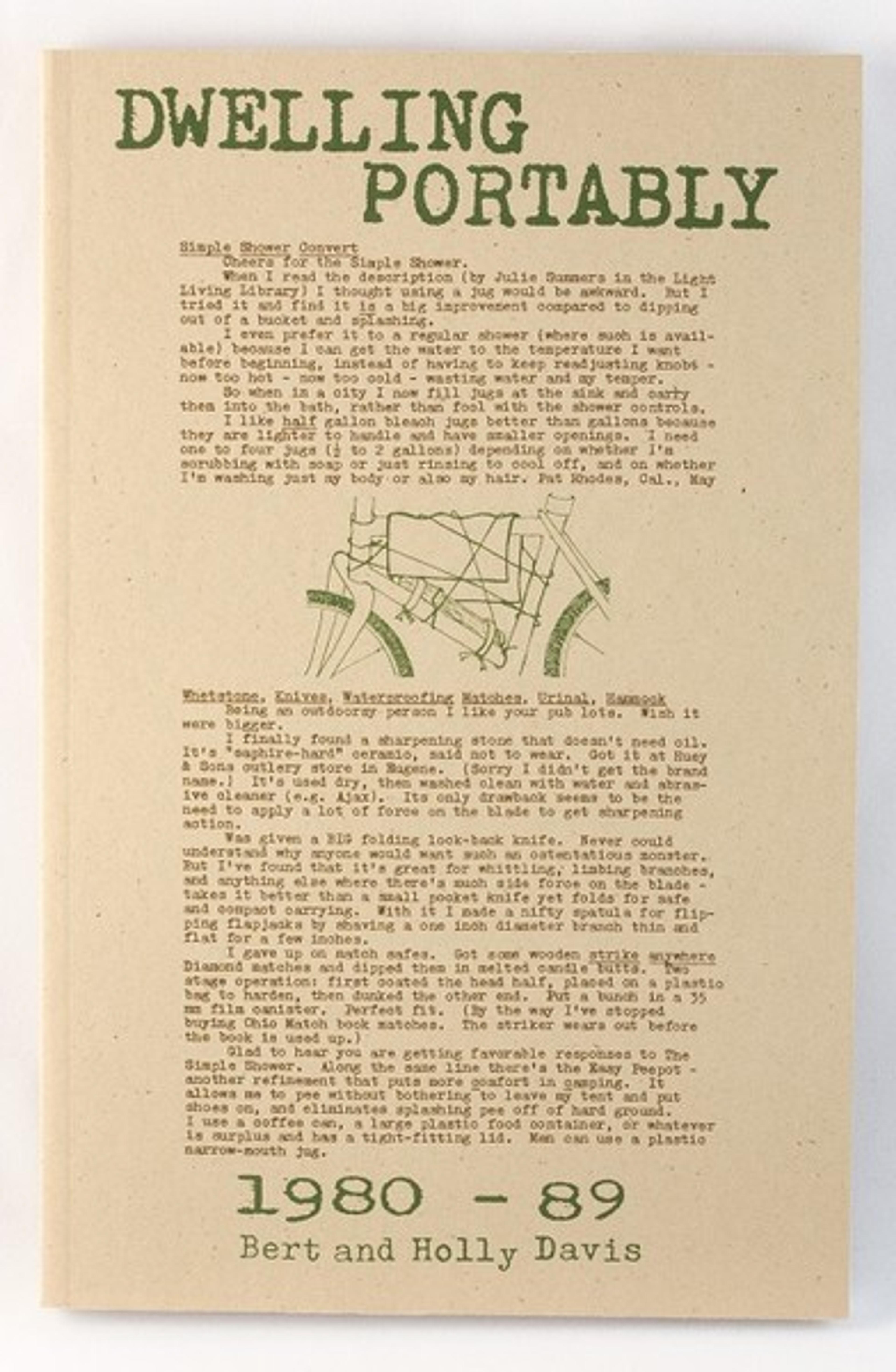 Cover of book titled Dwelling Portably: 1980-1989