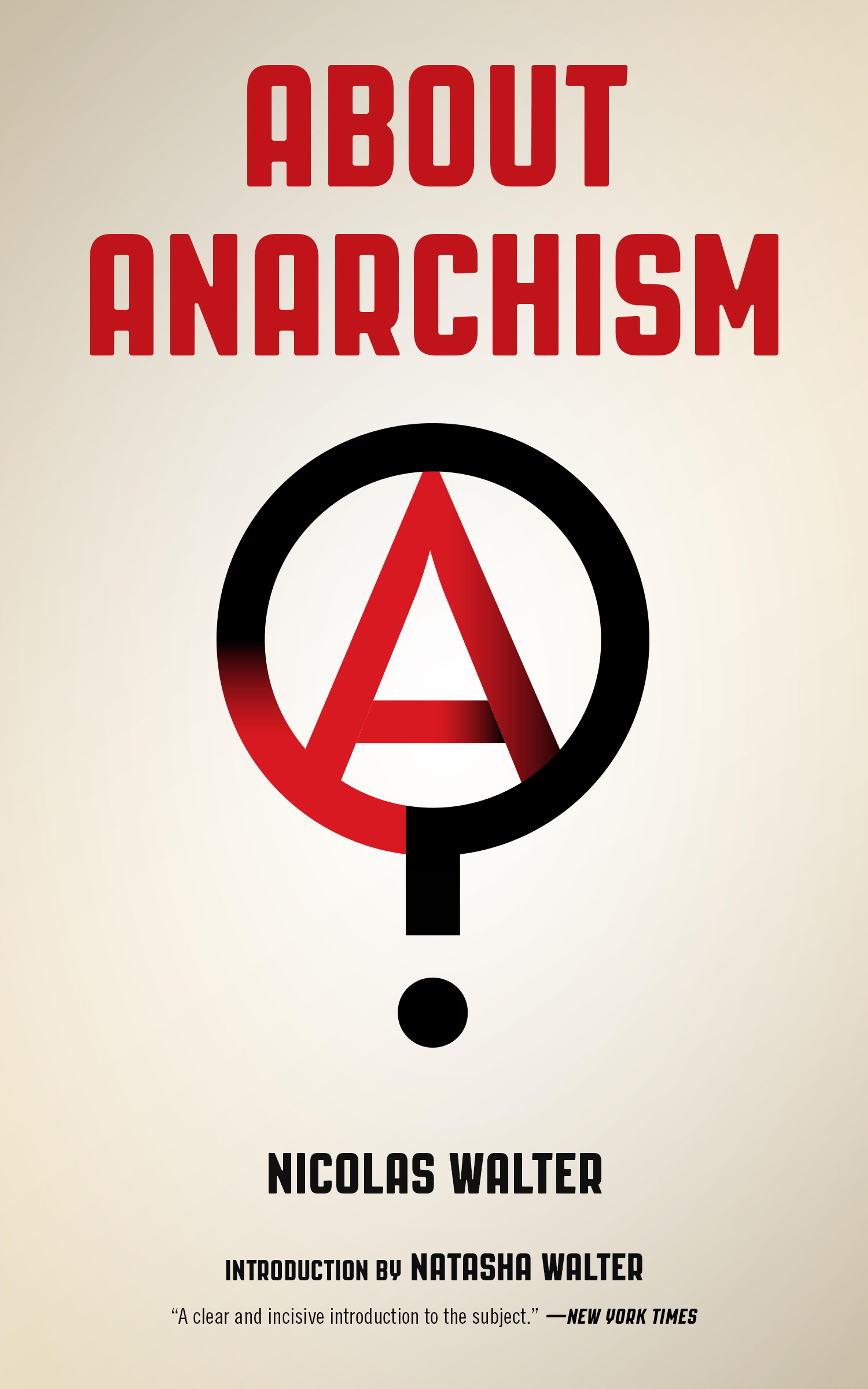 Cover of book titled About Anarchism