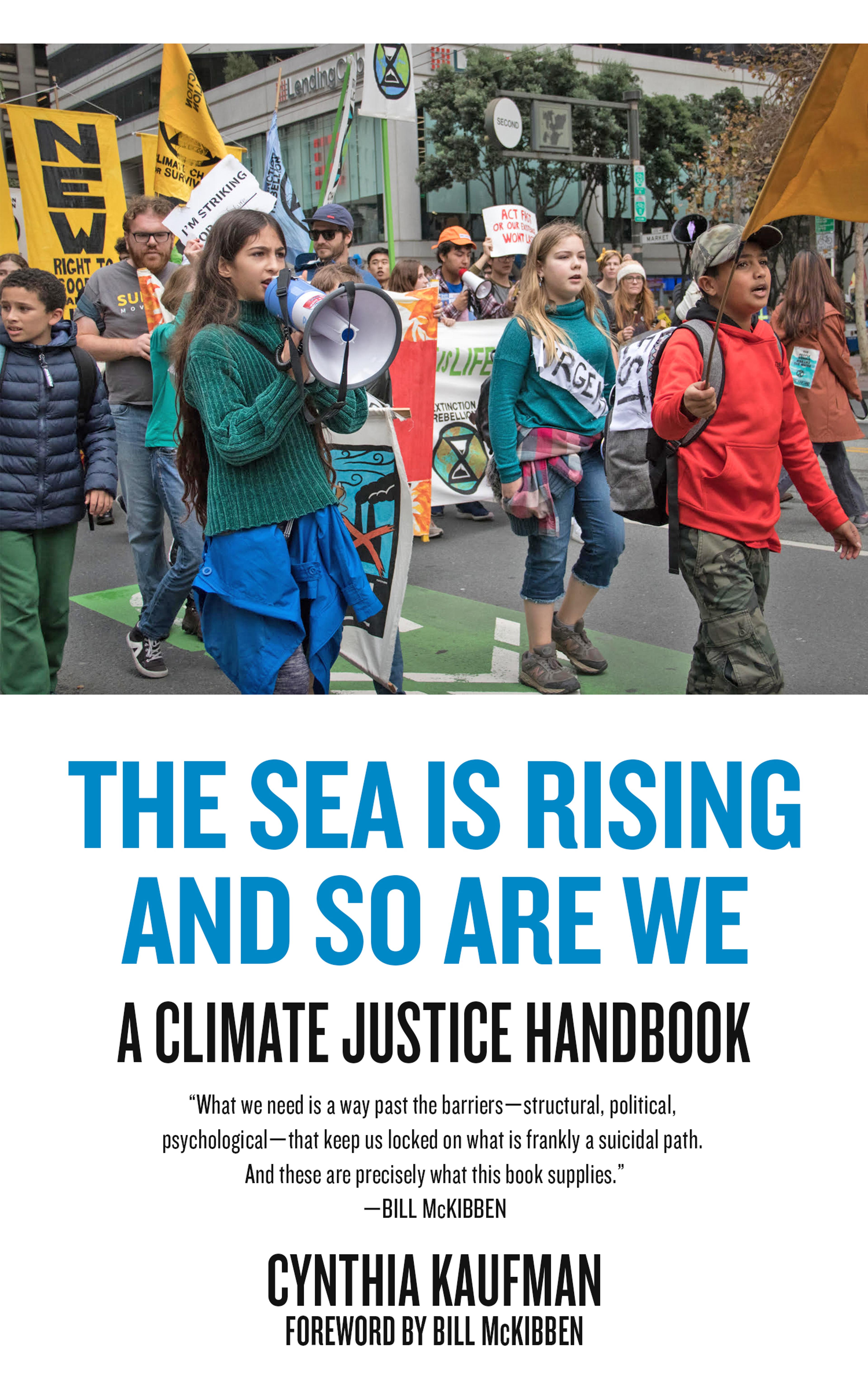 Cover of book titled The Sea Is Rising and So Are We : A Climate Justice Handbook